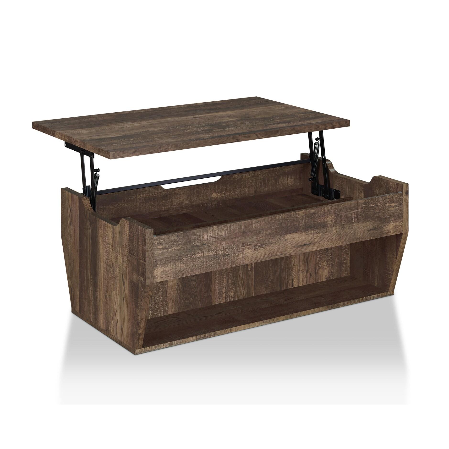 Furniture of America Rere Rustic 41-inch Wood Lift-top Coffee Table by  Reclaimed Oak Reclaimed,Oak Finish