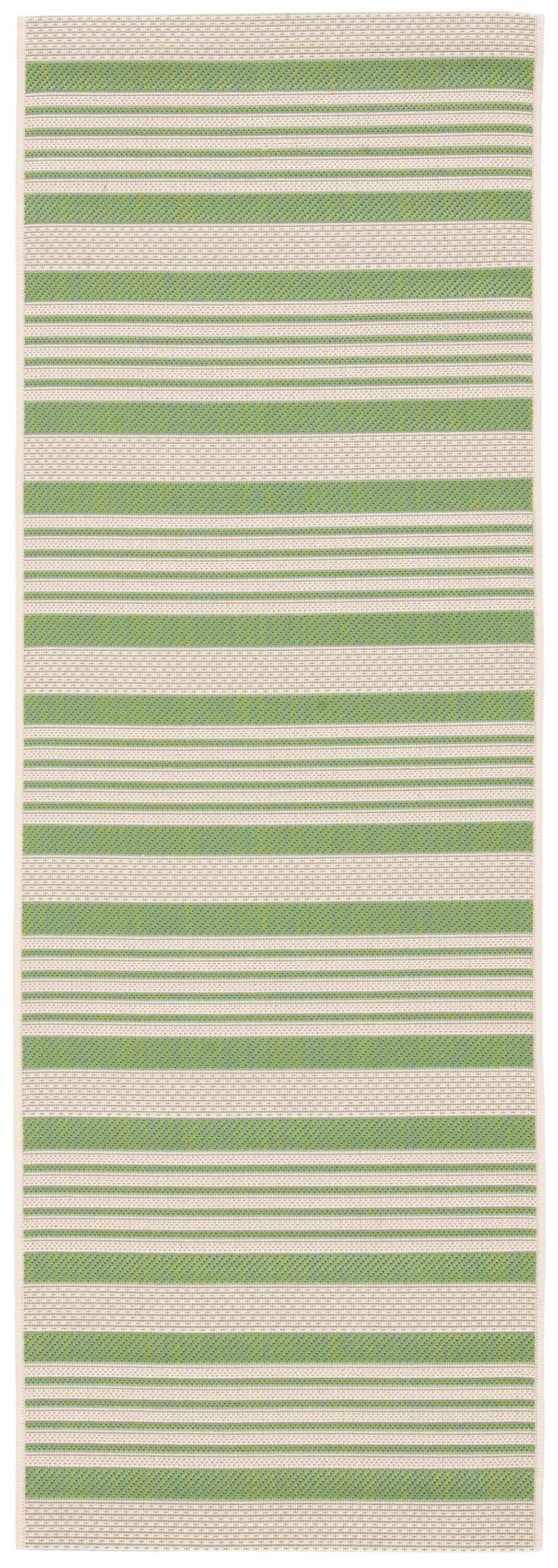 Courtyard CY6062 Power Loomed Indoor/Outdoor Runner Rug - Green/Beige - 2'3"x8' - Safavieh.