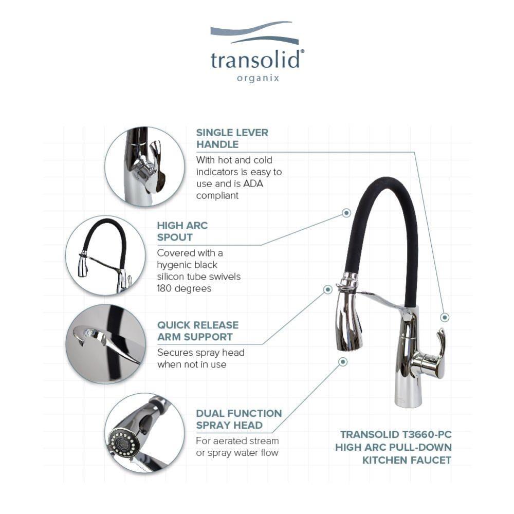 Transolid Organix Pull Down Kitchen Faucet