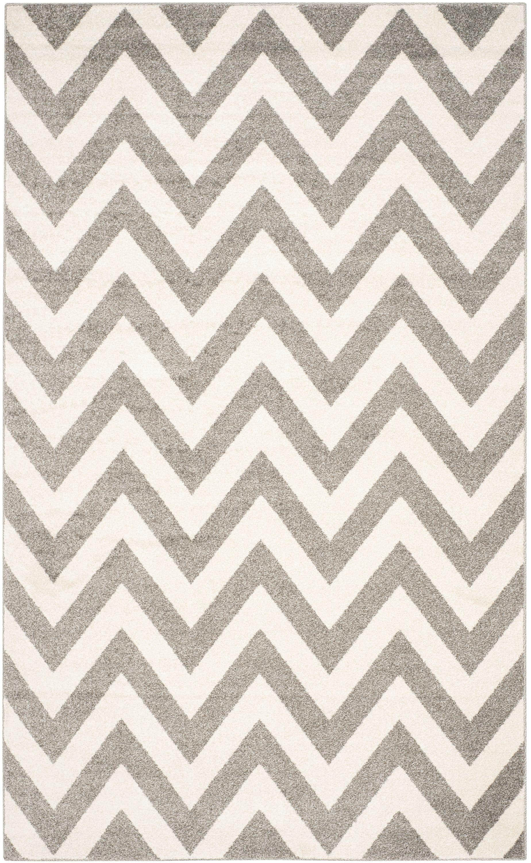 Amherst AMT419 Power Loomed Indoor Area Rug - Dark Grey/Beige - 5'3"x8' - Safavieh