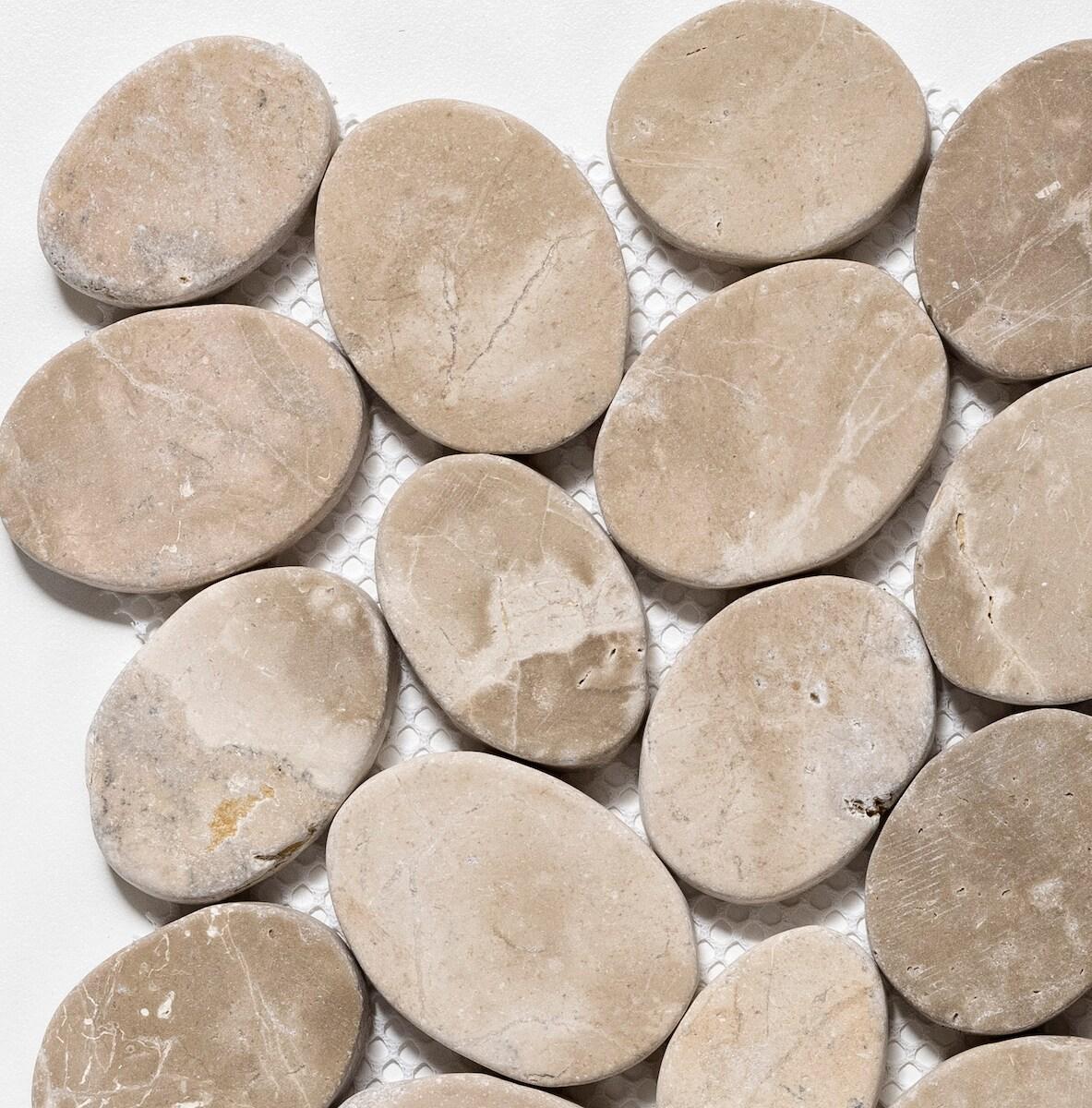 Cruz Bay Studio Natural Stone Pebbles Mosaic Wall & Floor Tile