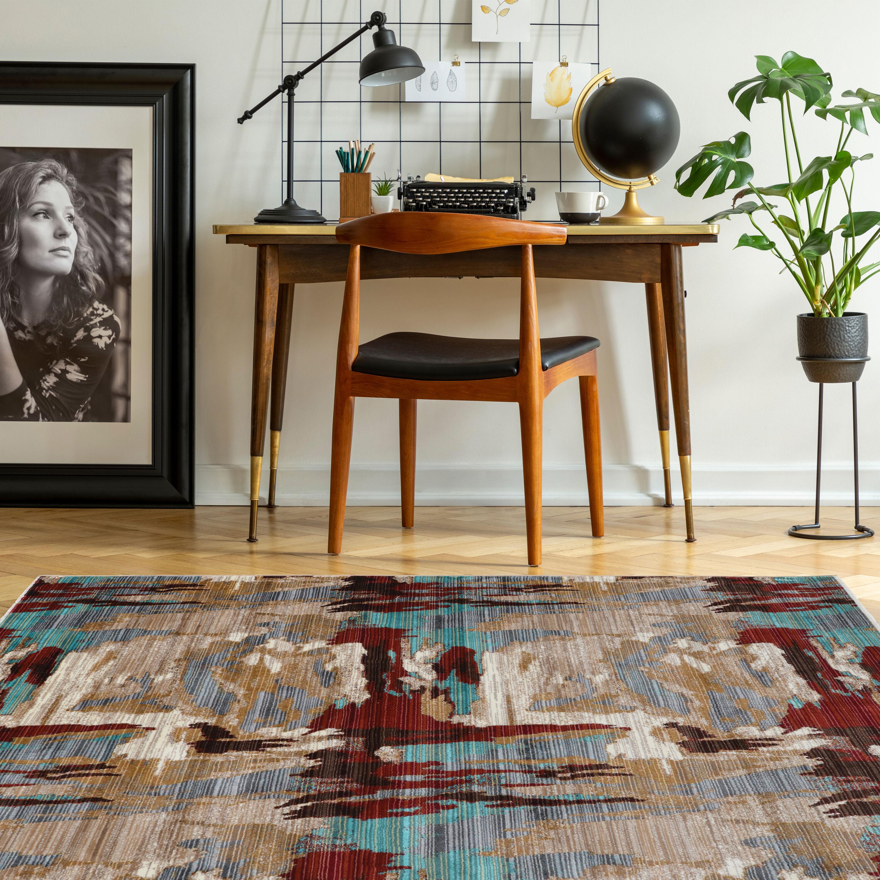 Illusions Volcano Beige Rug 3 x 5 Transitional Polypropylene Area Mat