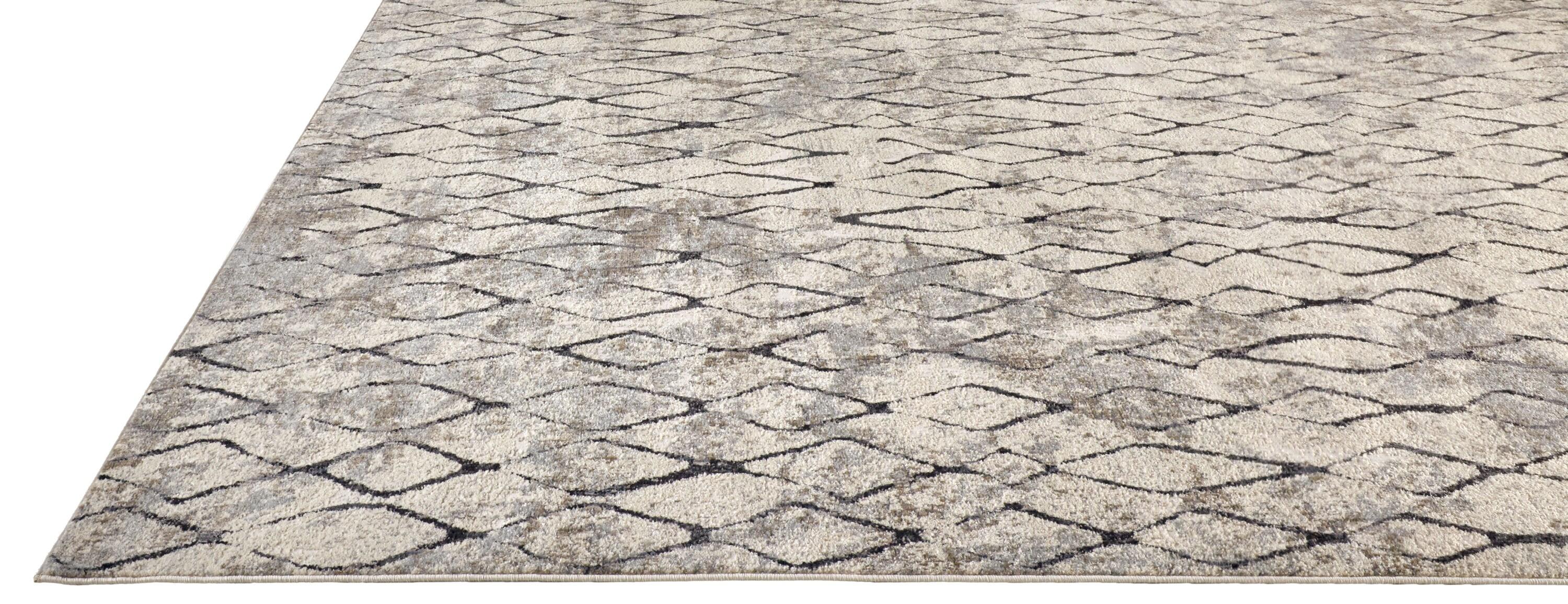 Kano Transitional Diamond Ivory/Gray/Taupe Area Rug