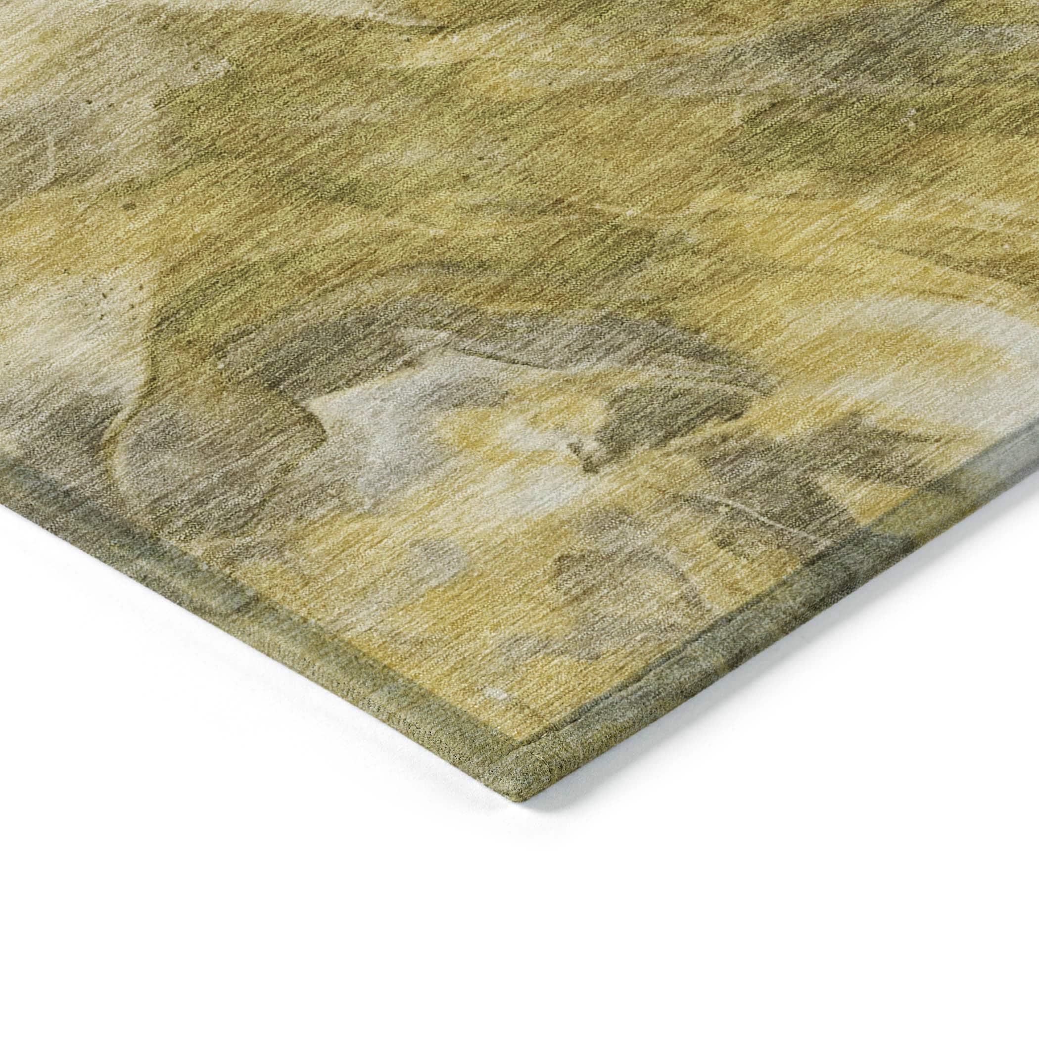 Addison Rugs Machine Washable Indoor/ Outdoor Chantille Contemporary Splash Rug Taupe - 1'8" x 2'6"