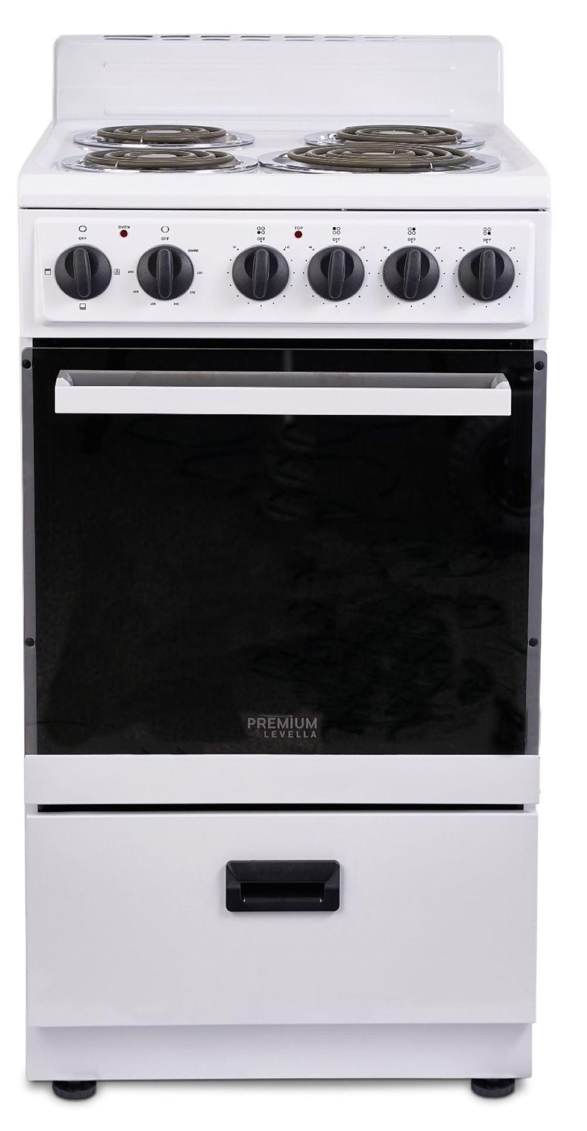Premium Levella 20" 2.2 Cubic Feet Smart Electric Free Standing Range with 4 Burners