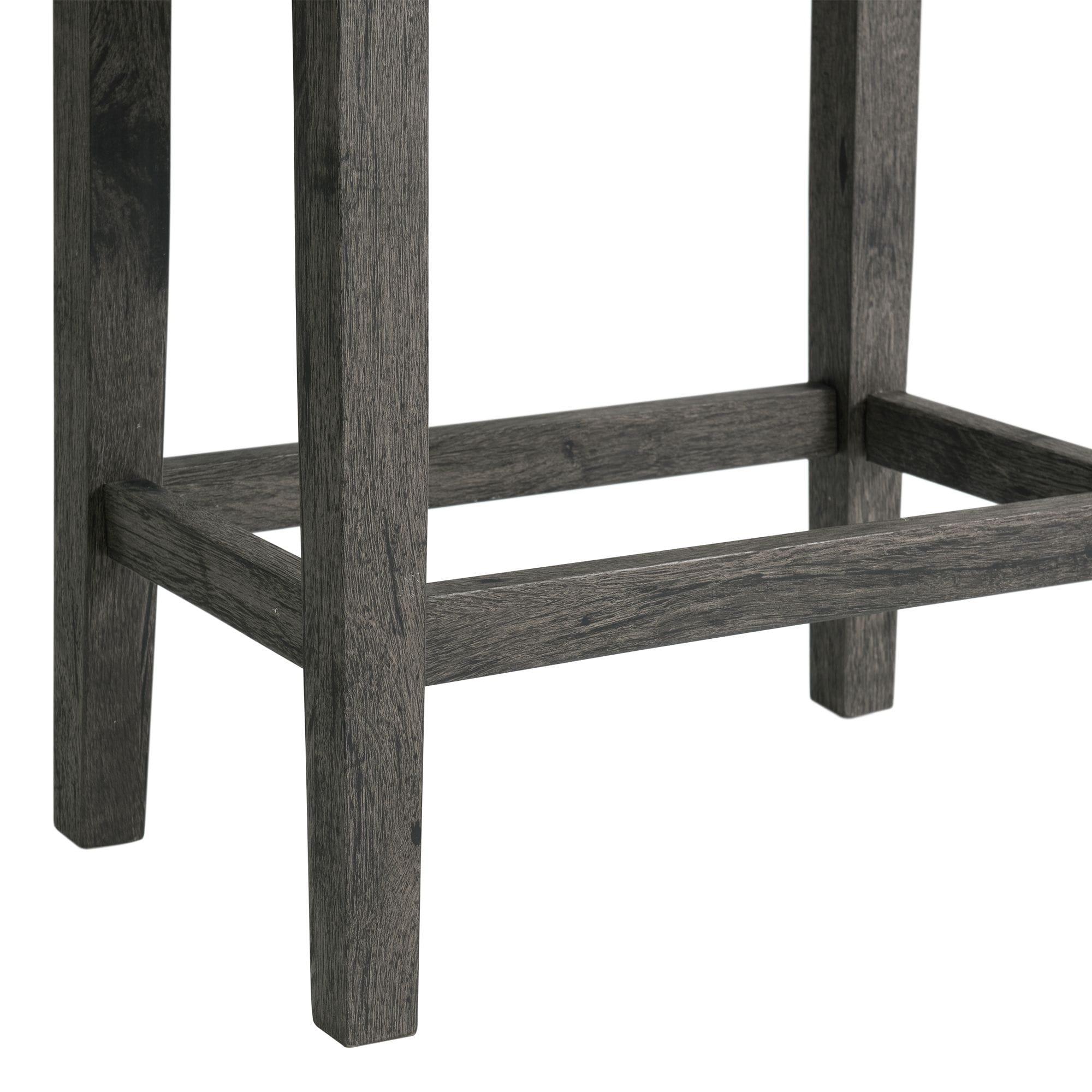 Picket House Furnishing Transitional Wood Multipurpose Bar Table Set in Charcoal