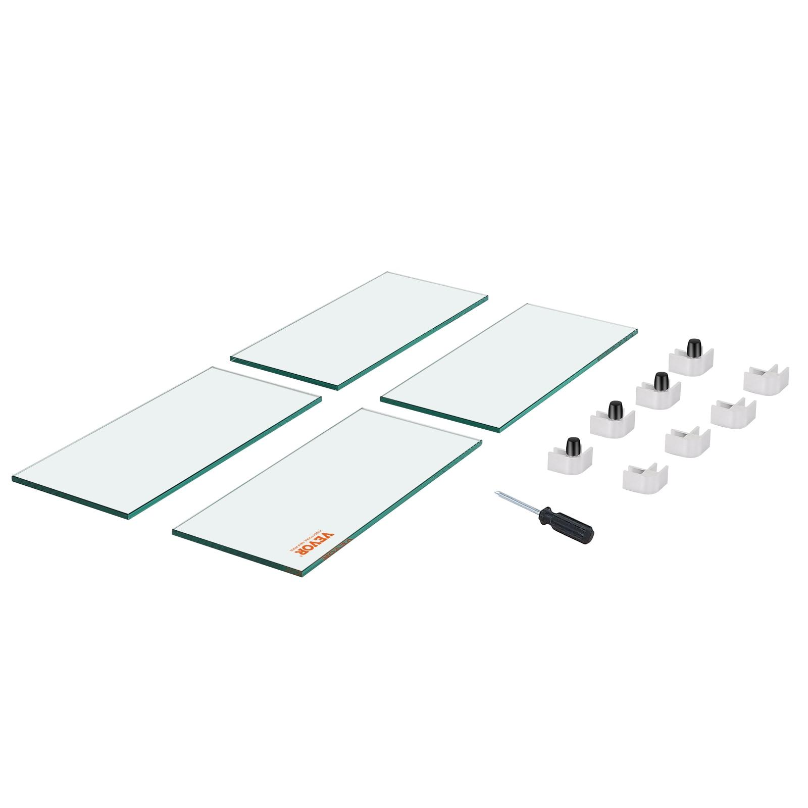 VEVOR Tempered Glass Fire Pit Accessory (Set of 4)