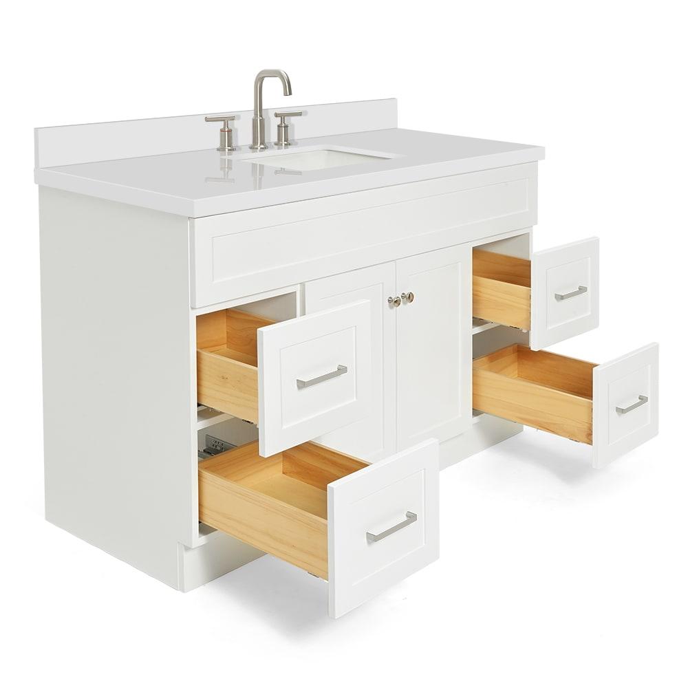 Ariel F055s-Wq-Vo Hamlet 55" Freestanding Single Basin Vanity Set - White