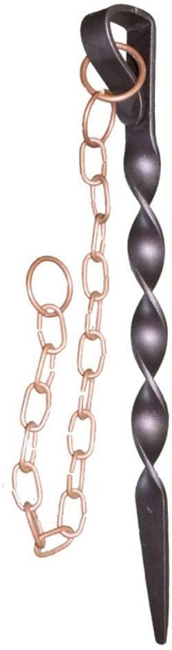 Powder Coated Iron Rain Chain Anchoring Stake