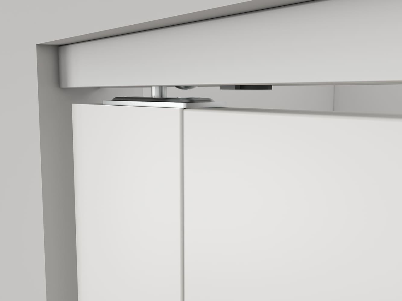 Calhome Full Lite Frosted Glass MDF Bi-Fold Door with Hardware Kit and Door Handle