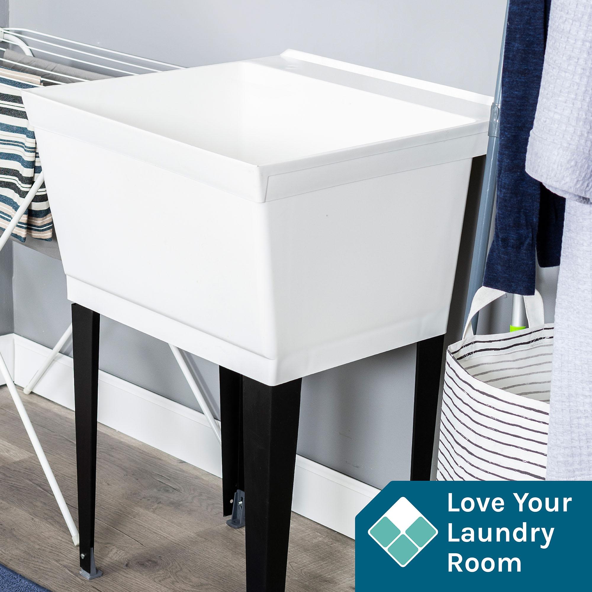 23.5'' L x 23.5'' W Free Standing Laundry Sink