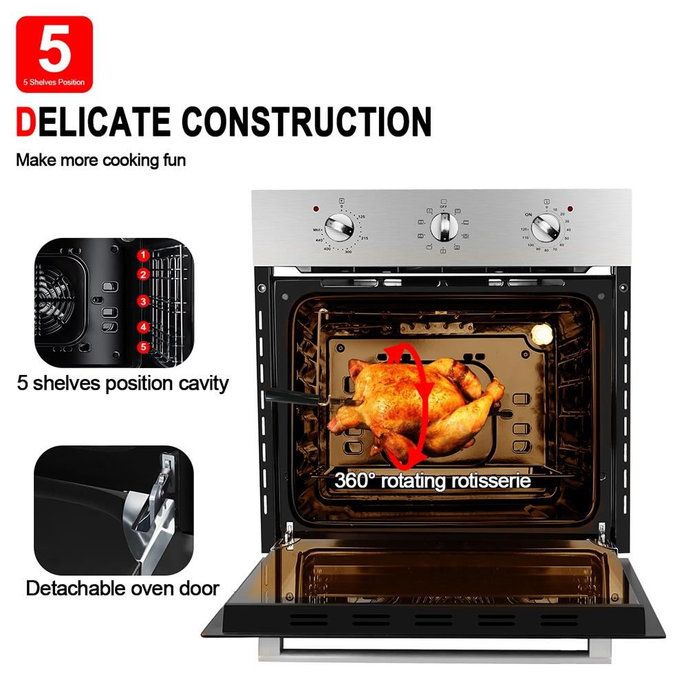 GASLAND 24" 2.3 cu. ft. Electric Single Wall Oven With 6 Cooking Functions ES606MS