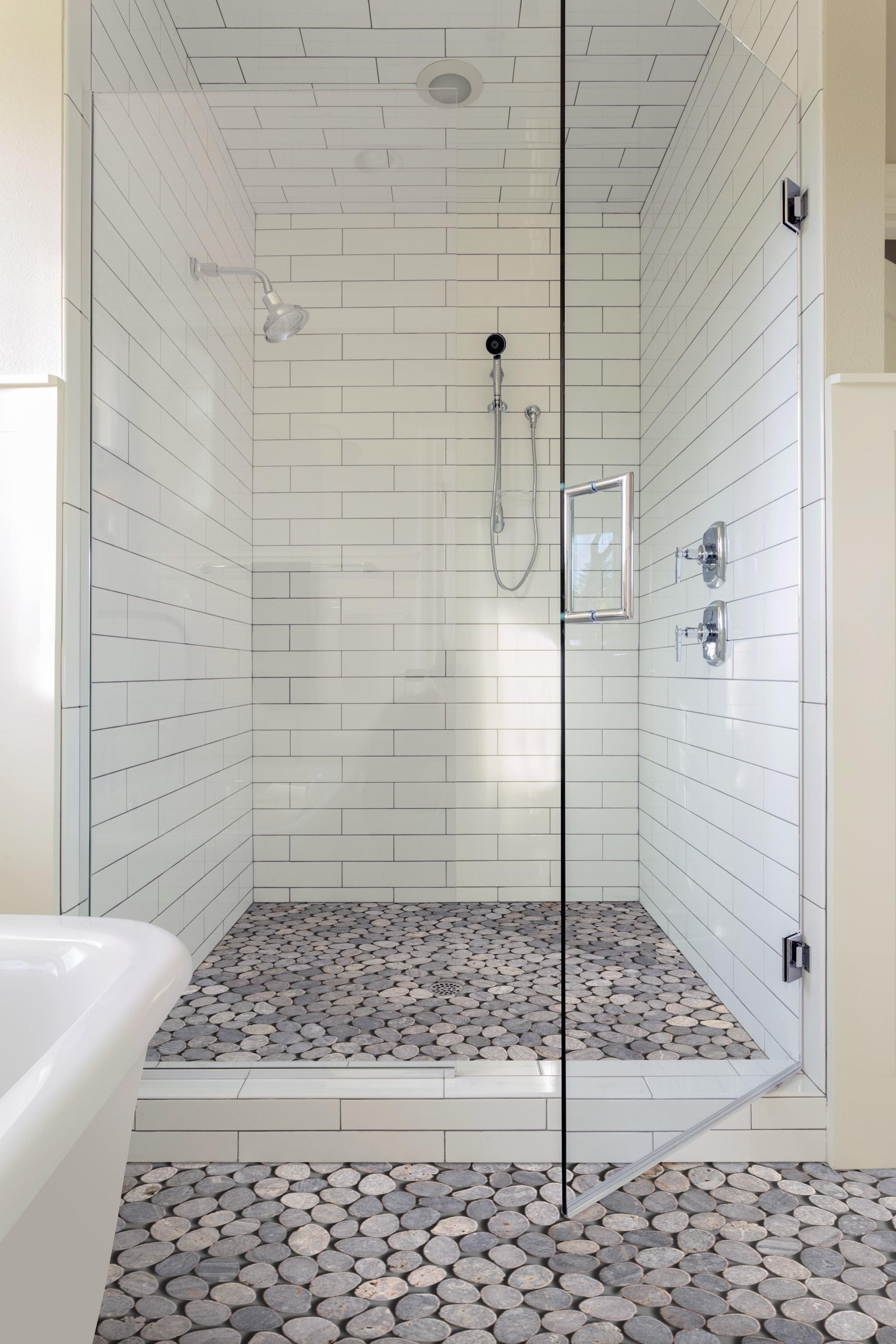 Cruz Bay Studio Natural Stone Pebbles Mosaic Wall & Floor Tile