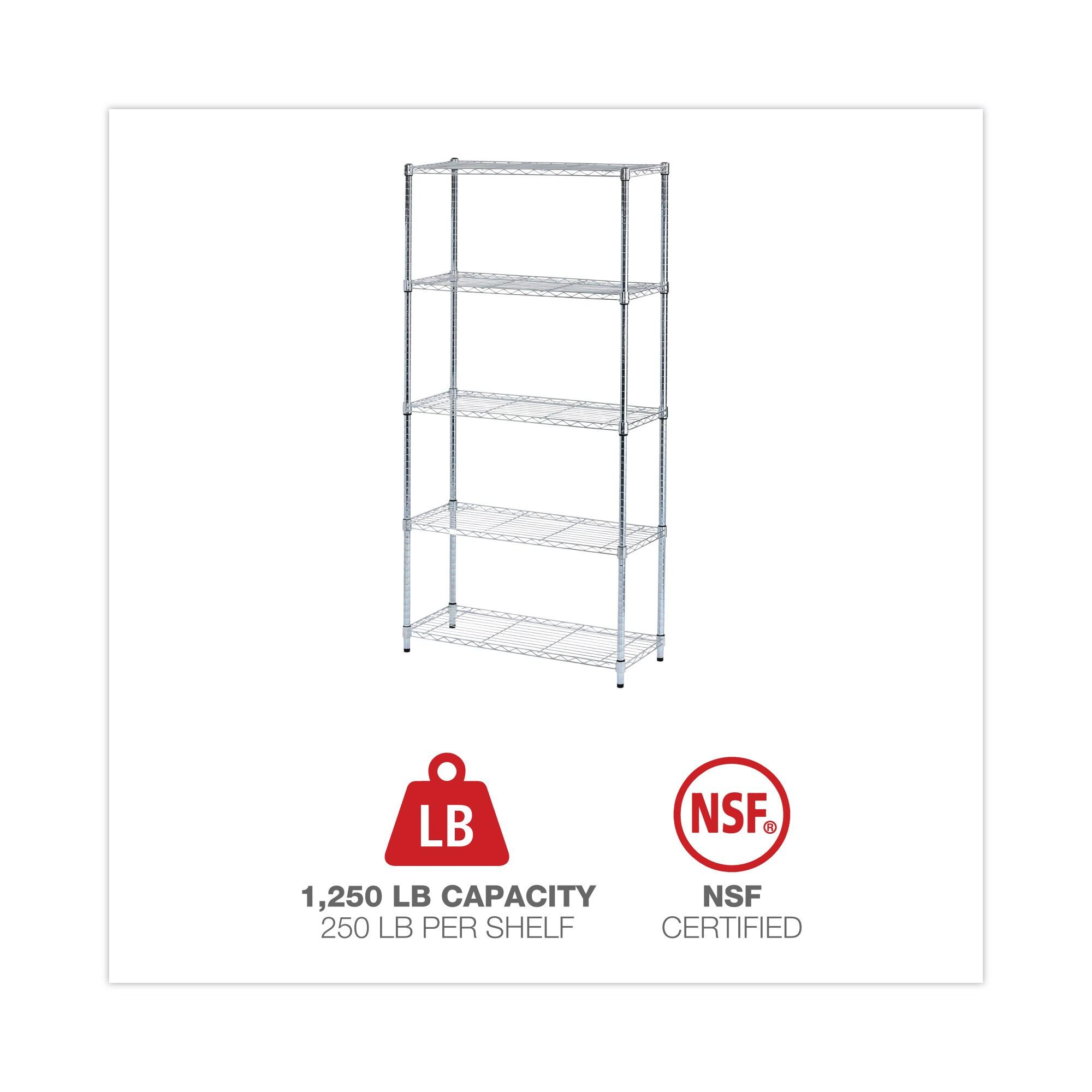 Residential 36'' W Steel Shelving Unit