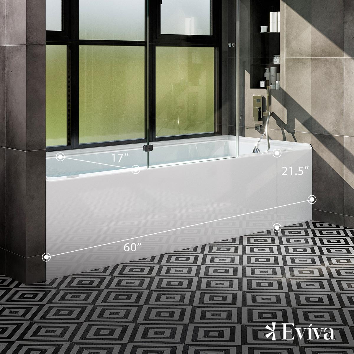 Nova 60'' x 32'' Alcove / Tile In Soaking Acrylic Bathtub