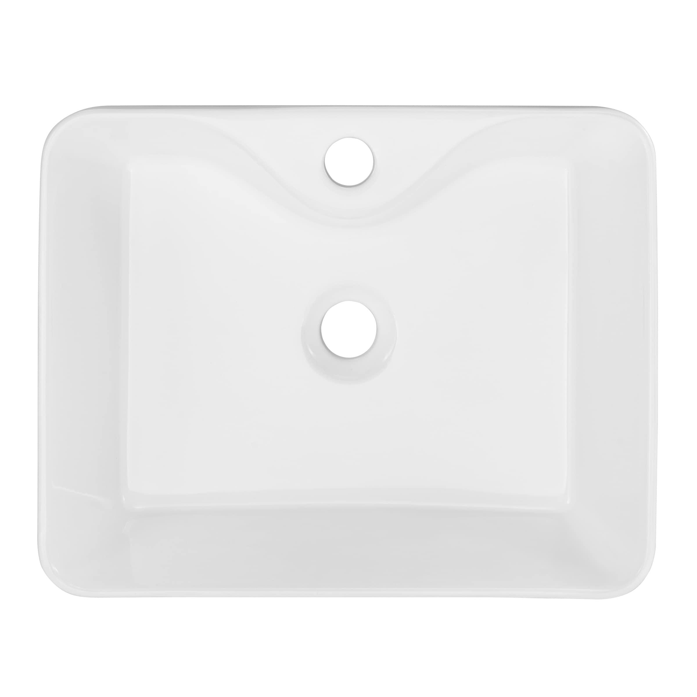 Rennes 19" Vessel Sink in Glossy White