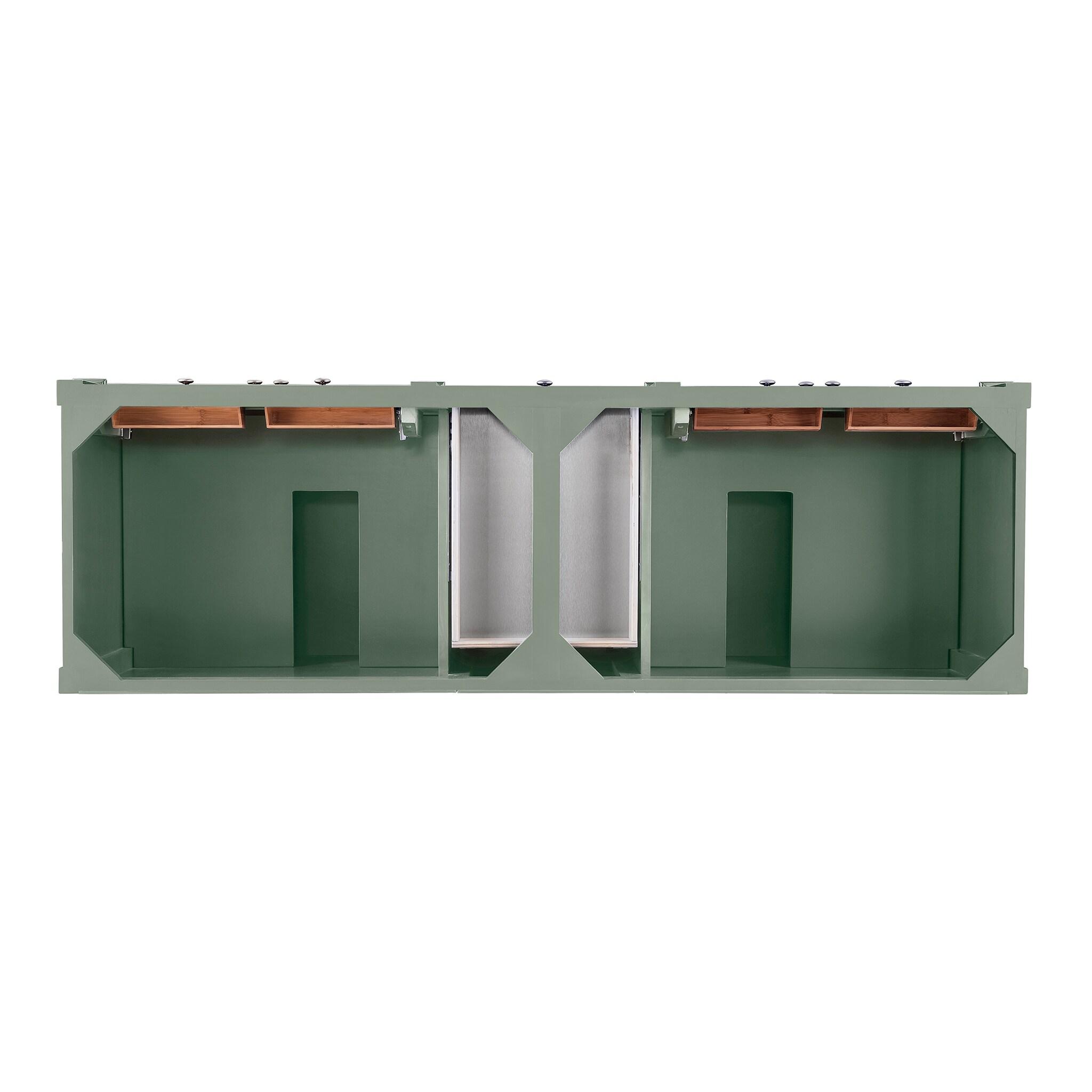 Smokey Celadon Green Double Vanity with Quartz Top