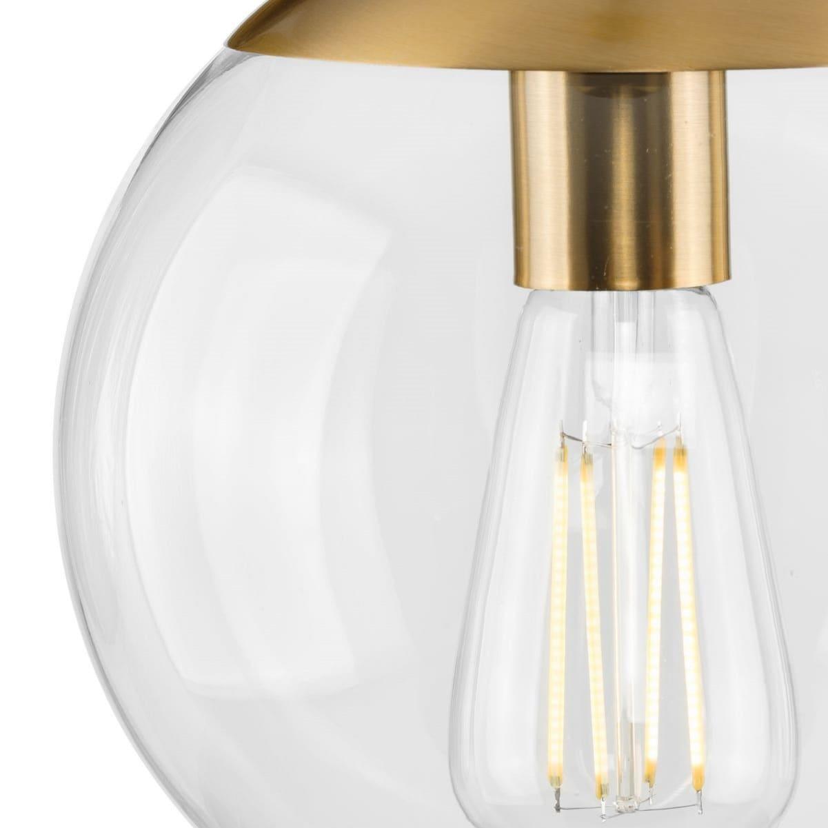 Progress Lighting P500311-109 Atwell - 1 Light Large Pendant   Brushed Bronze Finish with Clear Glass