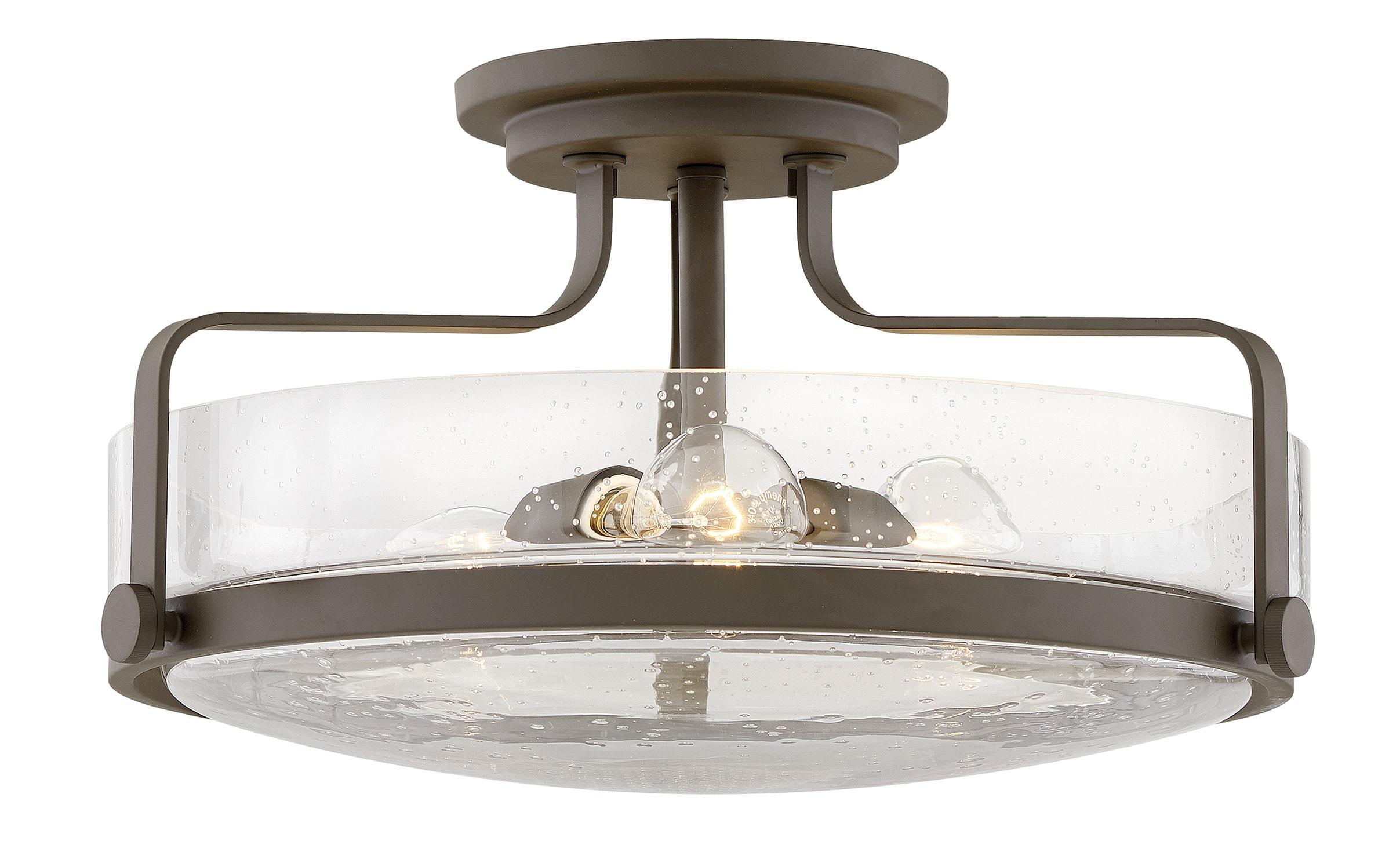 Harper 3-Light Semi-Flush Mount Retro Ceiling Light