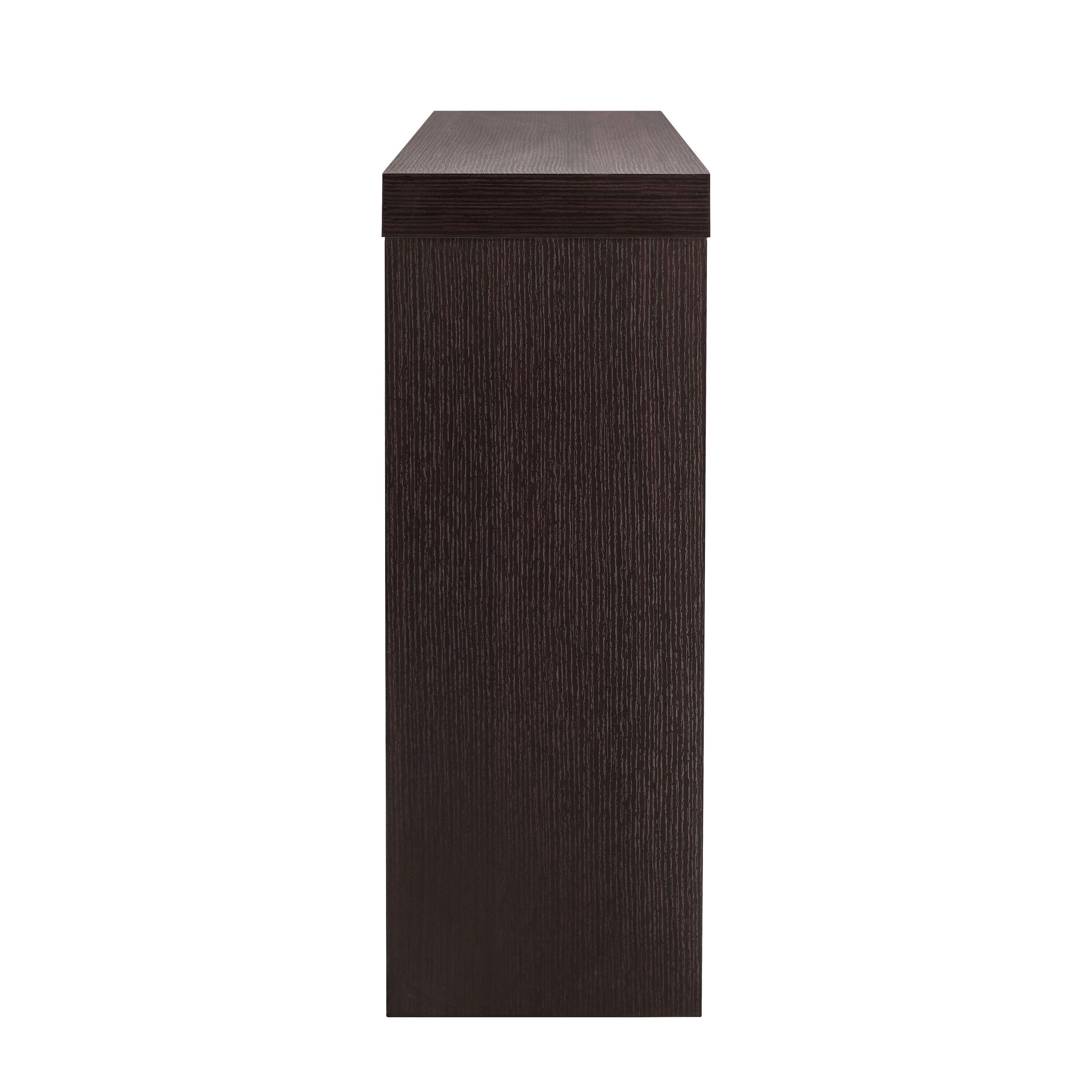 24/7 Shop At Home 48" Sunguard Modern Rectangular Console Table: Geometric Red Cocoa Design