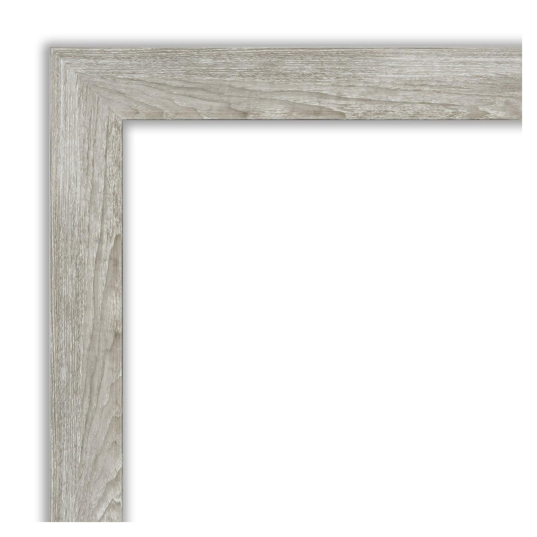 44" x 34" Dove Narrow Framed Wall Mirror Graywash - Amanti Art: Modern Beveled, Entryway Decor, No Assembly Required