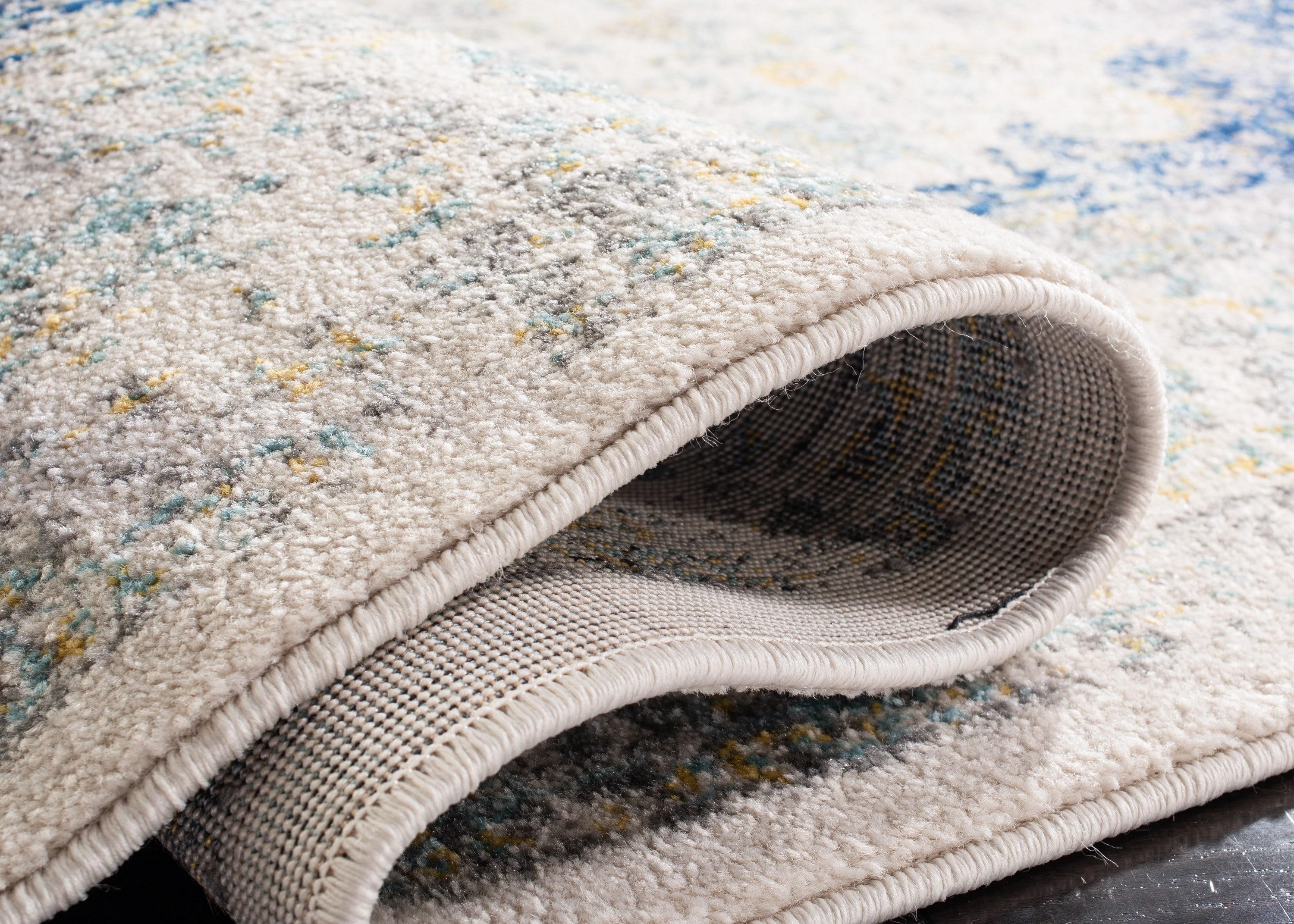 Evoke EVK220 Power Loomed Area Rug - Ivory/Blue - 8'9"x11'9" - Safavieh.