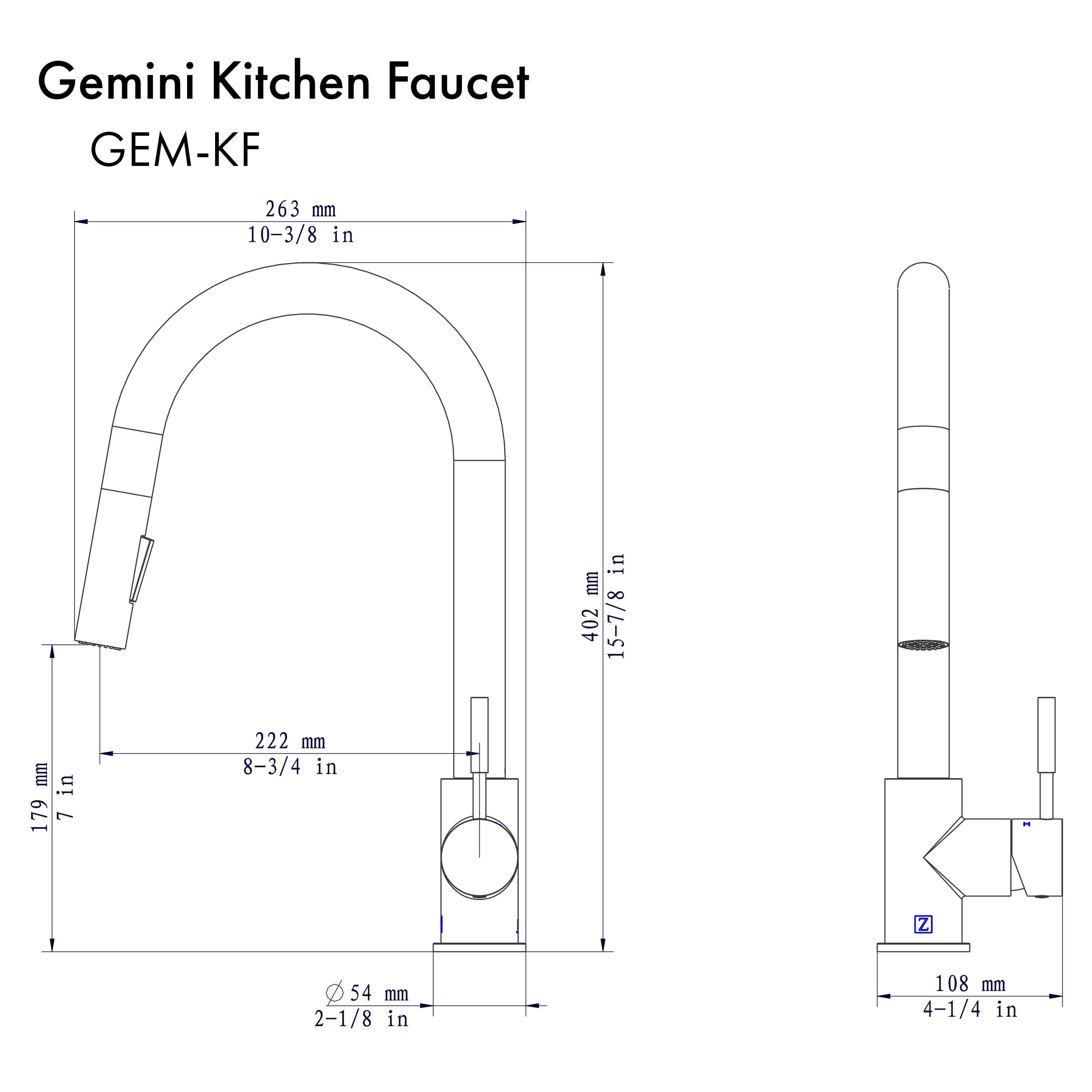 ZLINE Autograph Edition Gemini Kitchen Faucet