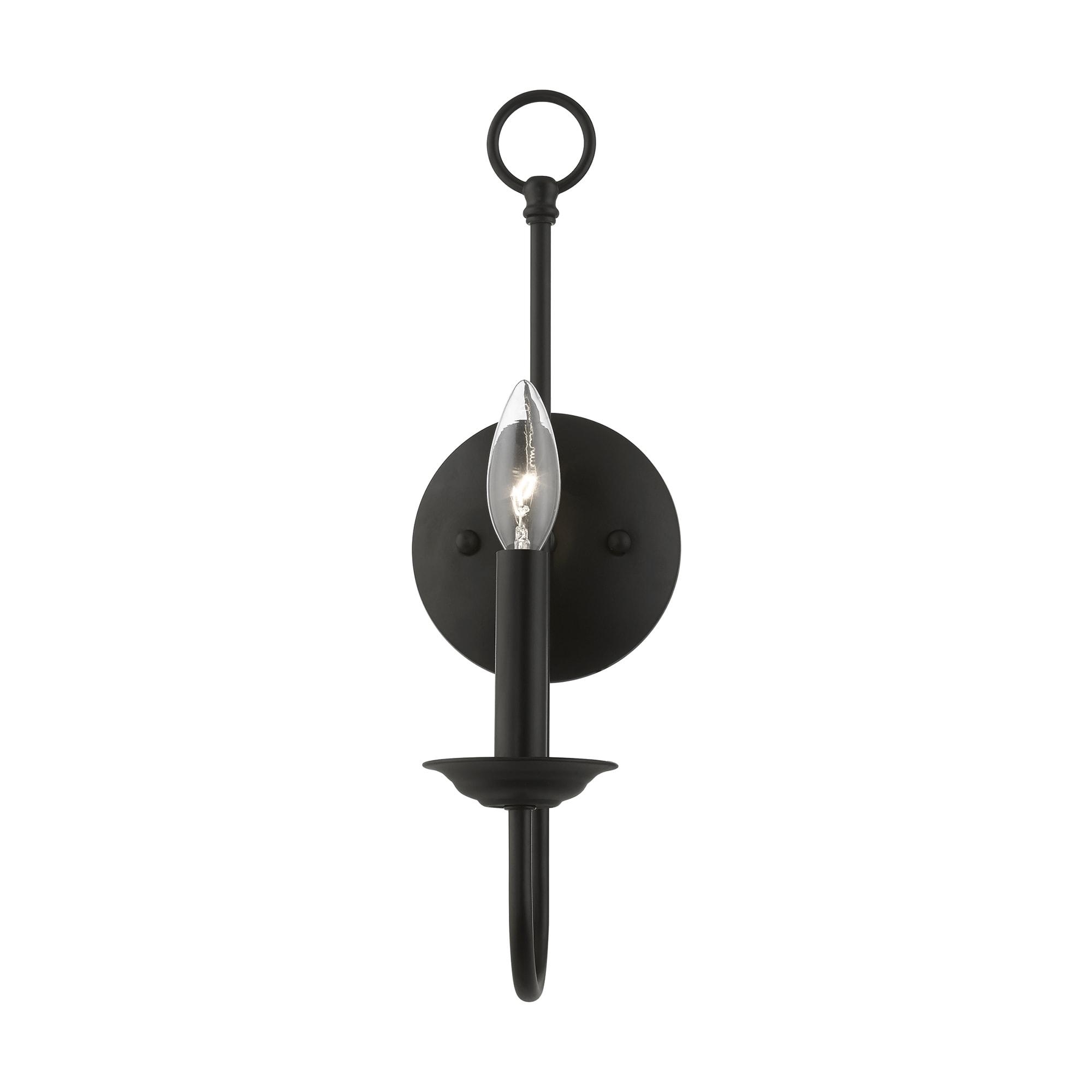 Livex Lighting Estate 1 - Light Wall Light in  Black