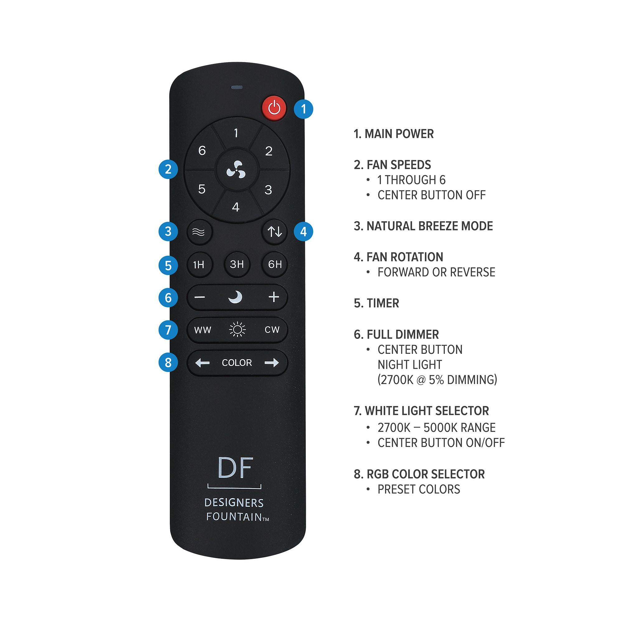 Chillion 60 in. Indoor/Covered Outdoor Matte Black LED Ceiling Fan with 5 CCT and 7 RGB Selections, Remote Included