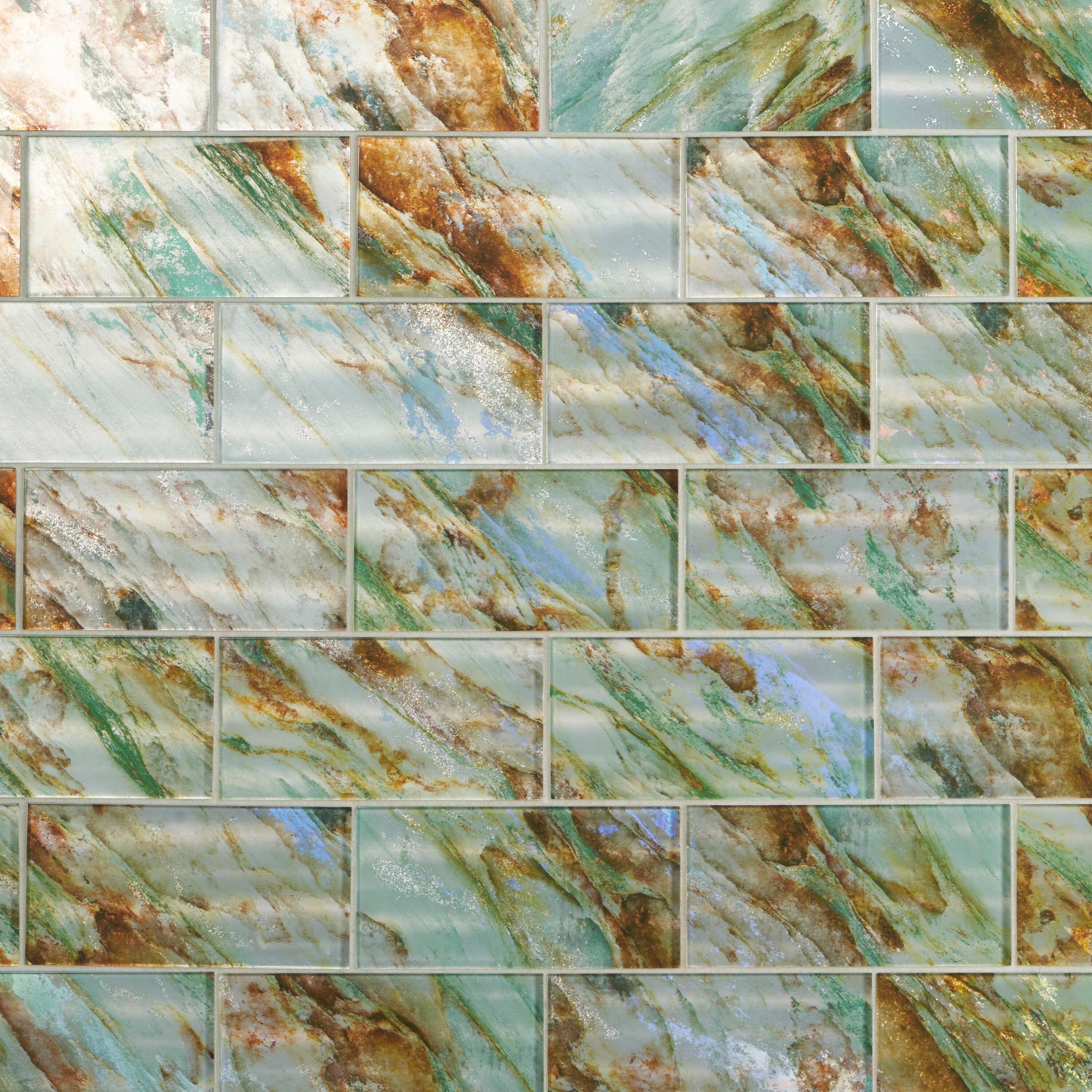Bond Tile Wonder Glass 4.37 in. x 8.74 in. Polished Glass Wall Tile (5.3 Sq. Ft. / Case)