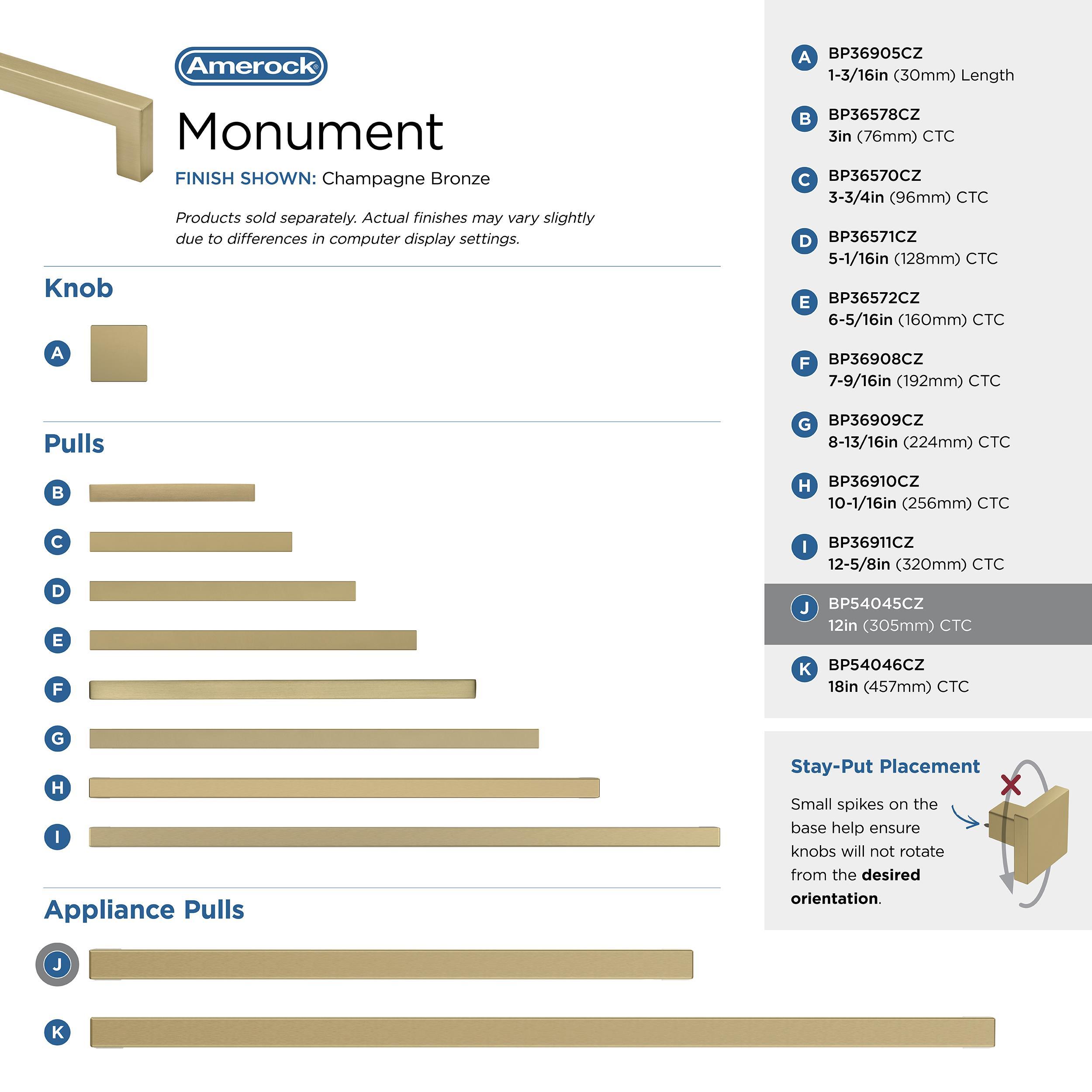 Monument 12" Center to Center Appliance Pull