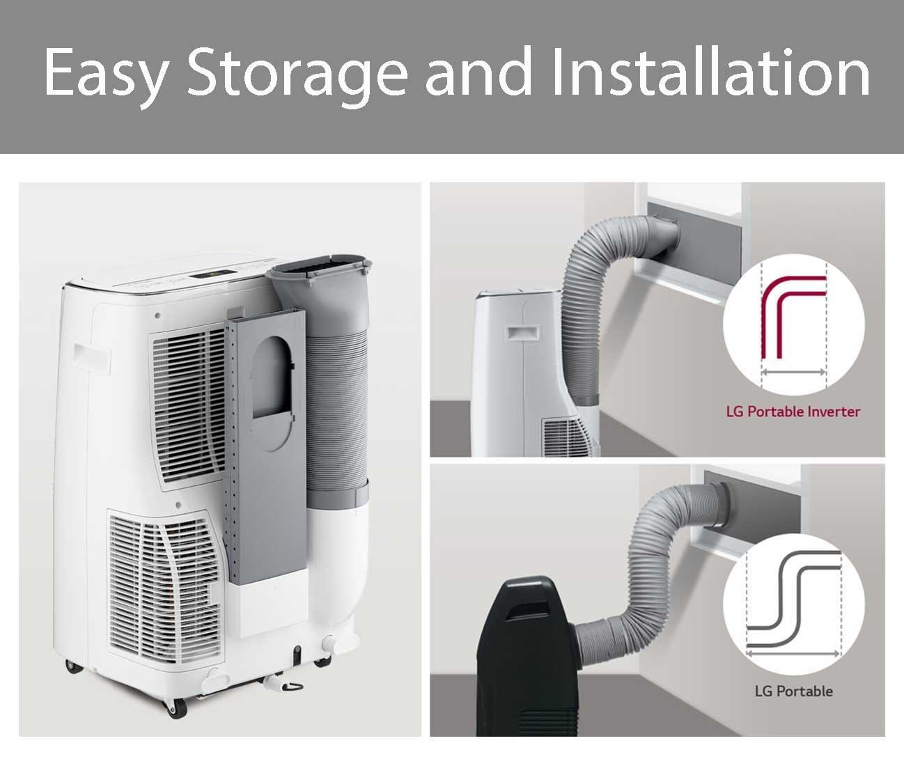 115V Dual Inverter Portable Air Conditioner with Wi-Fi Control in White for Rooms up to 450 Sq. Ft.