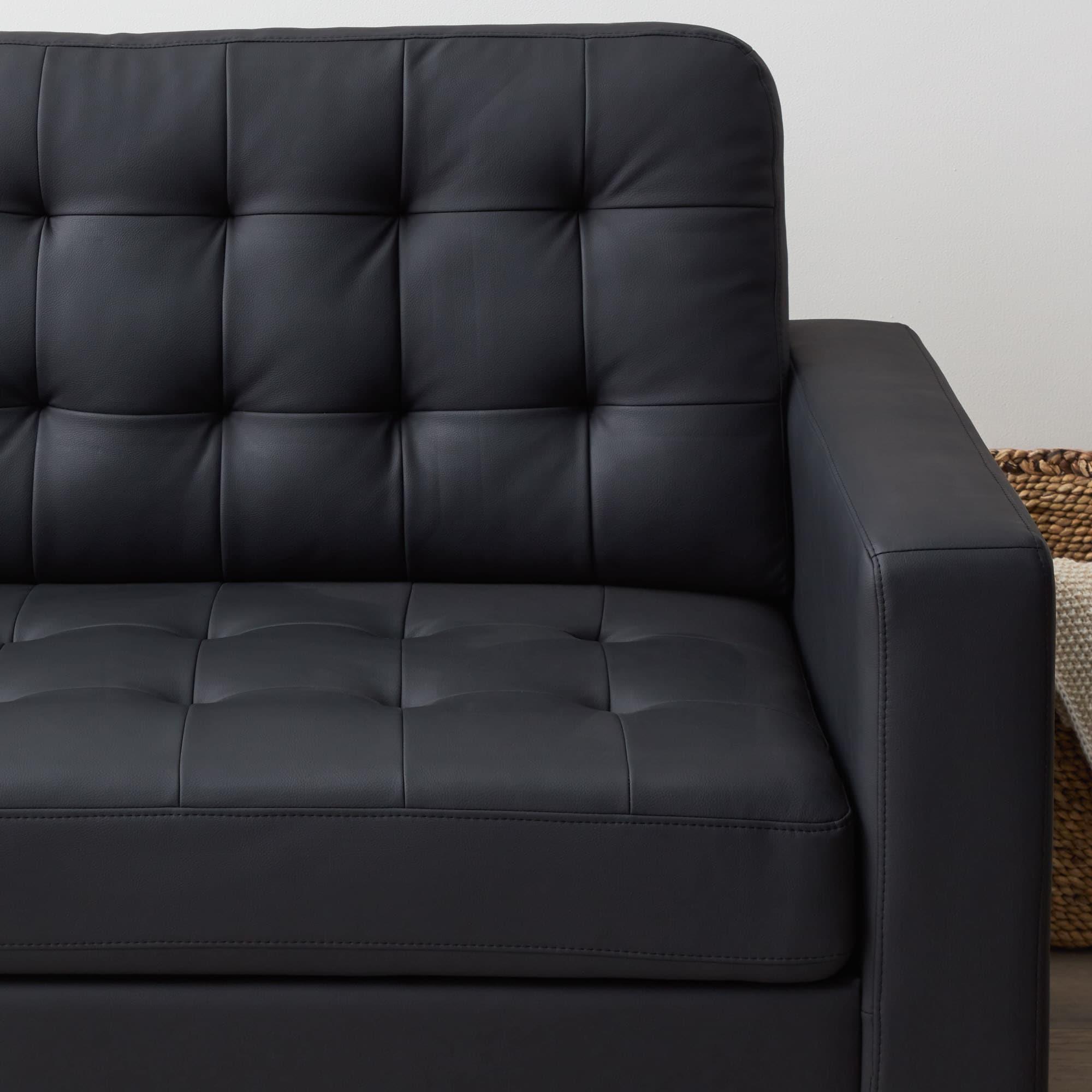 76” Brynn Upholstered Square Arm Sofa with Buttonless Tufting - Brookside Home