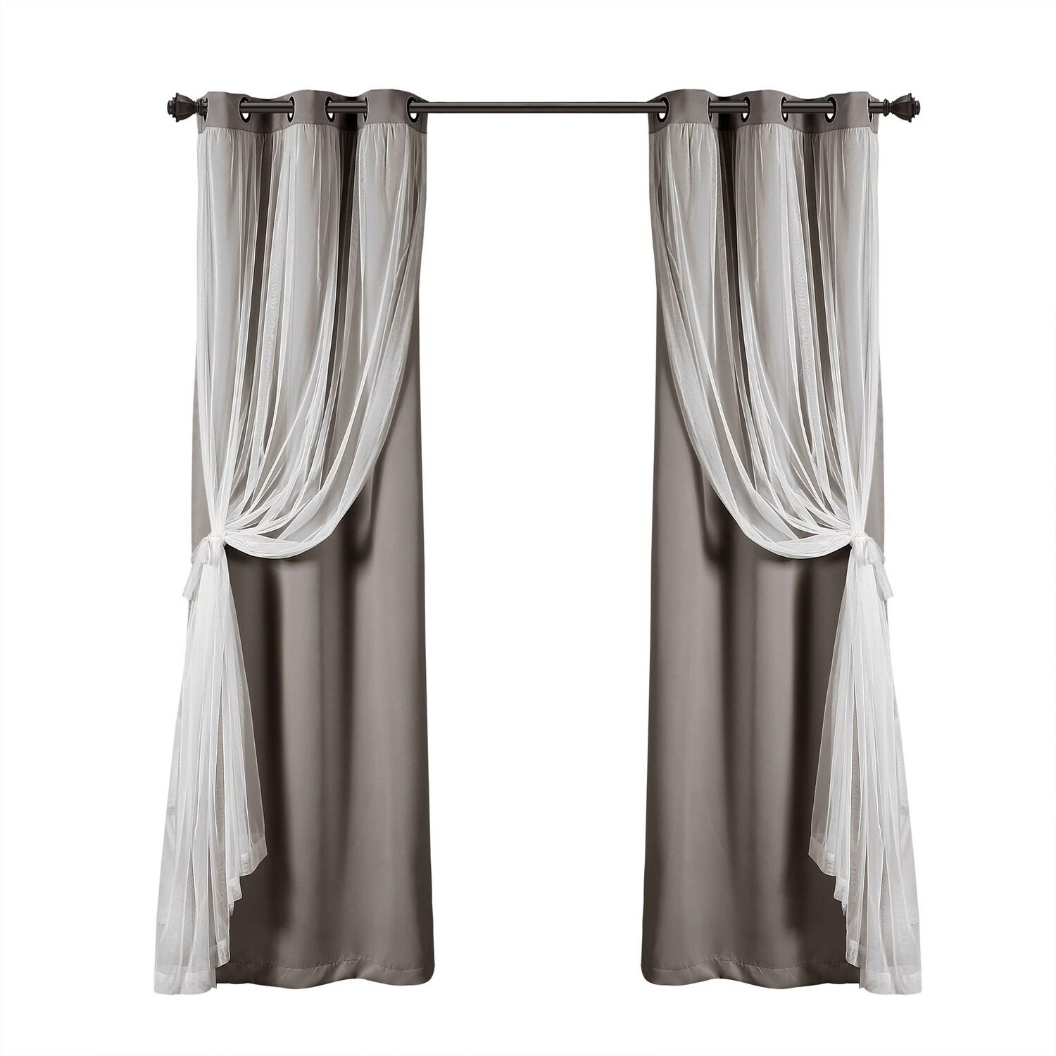 Lush Decor Polyester Blackout Curtain Pair (Set of 2)