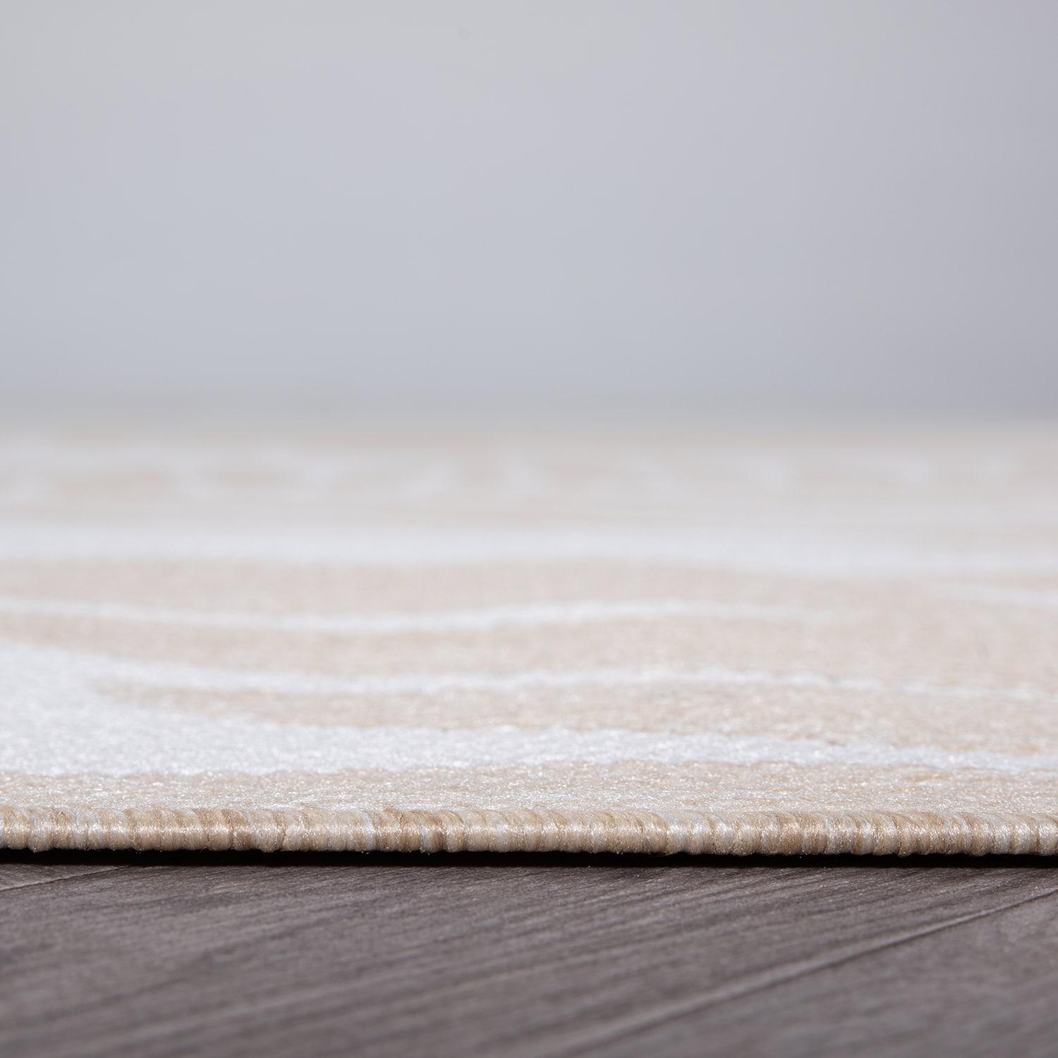 World Rug Gallery Floral Leaves Textured Flat Weave Indoor/Outdoor Area Rug - NATURAL 7'10"X10'