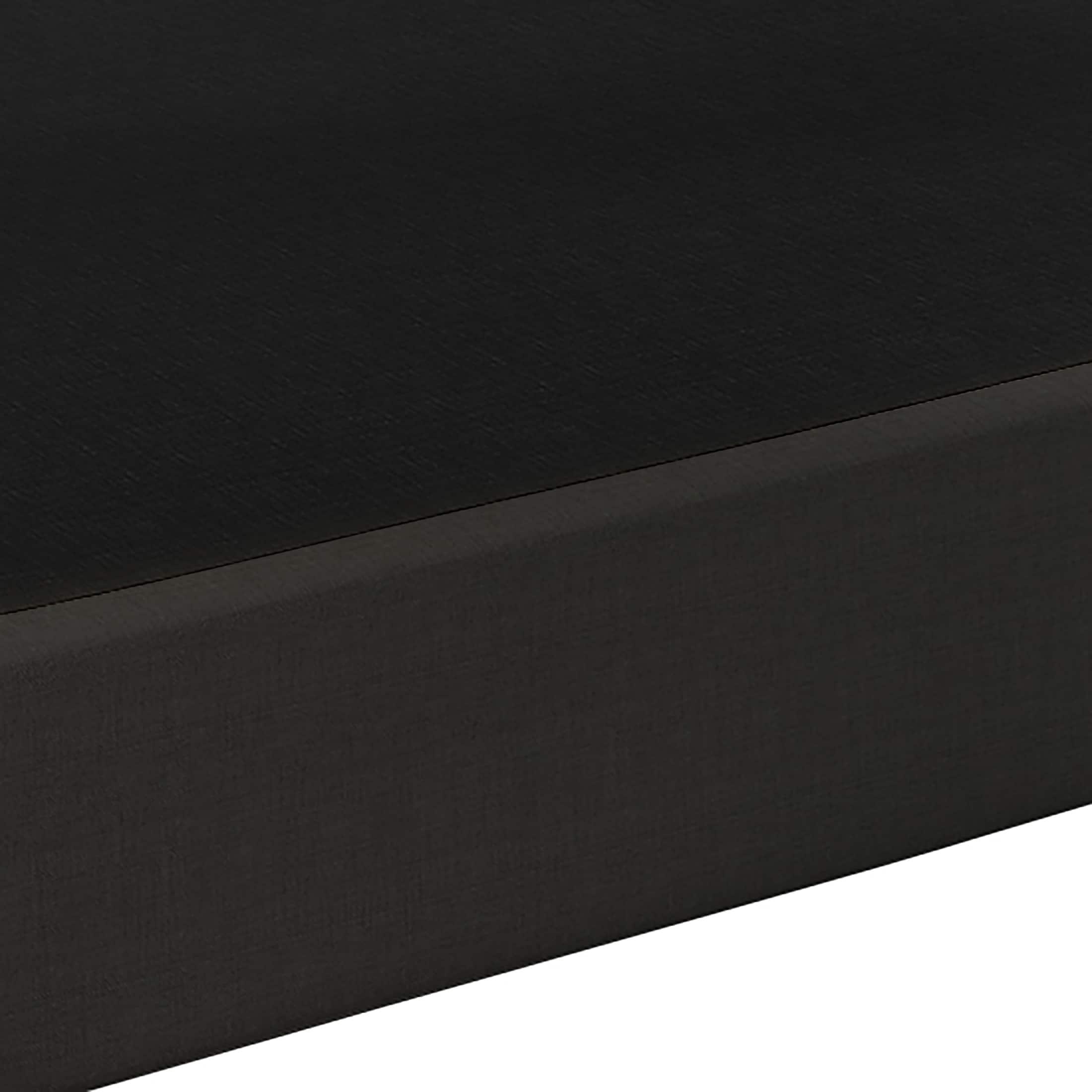 CraftPorch  Upholstered Linen Metal Box Spring Black - Full
