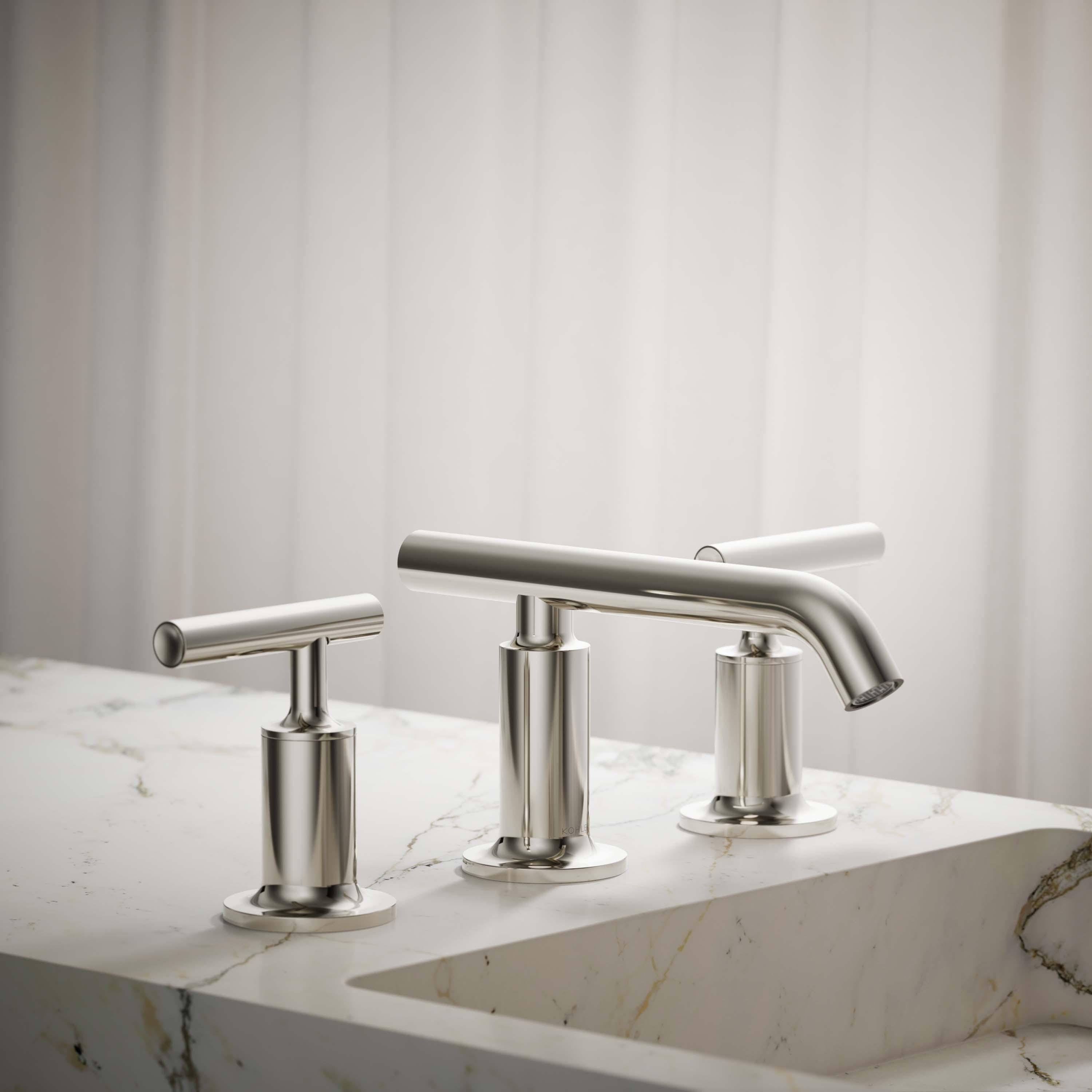 Purist® Widespread Bathroom Faucet with Drain Assembly