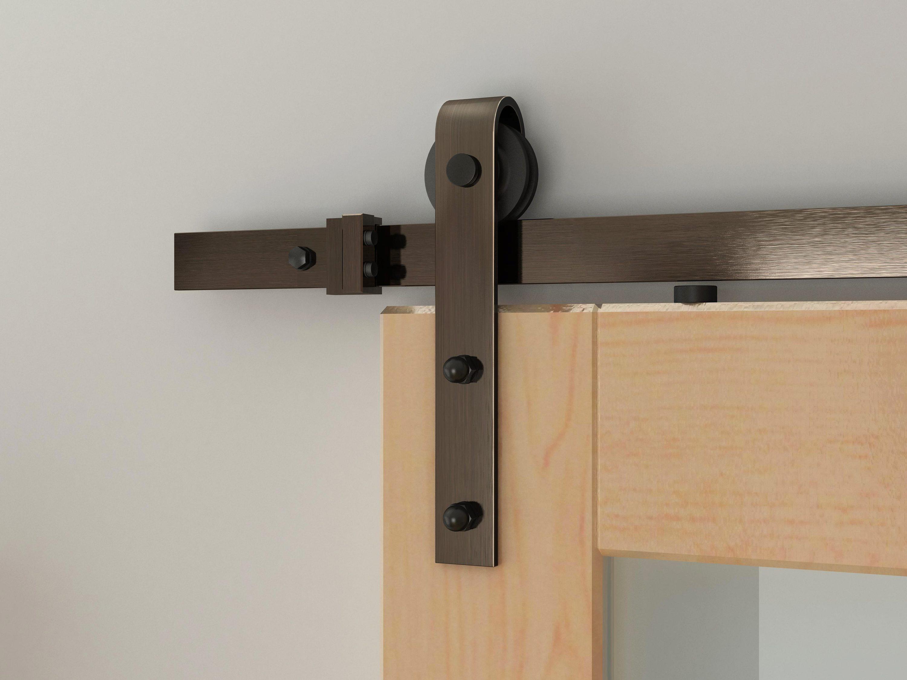 Quiet Glide Soft Close Standard Single Barn Door Hardware Kit (Door Not Included)