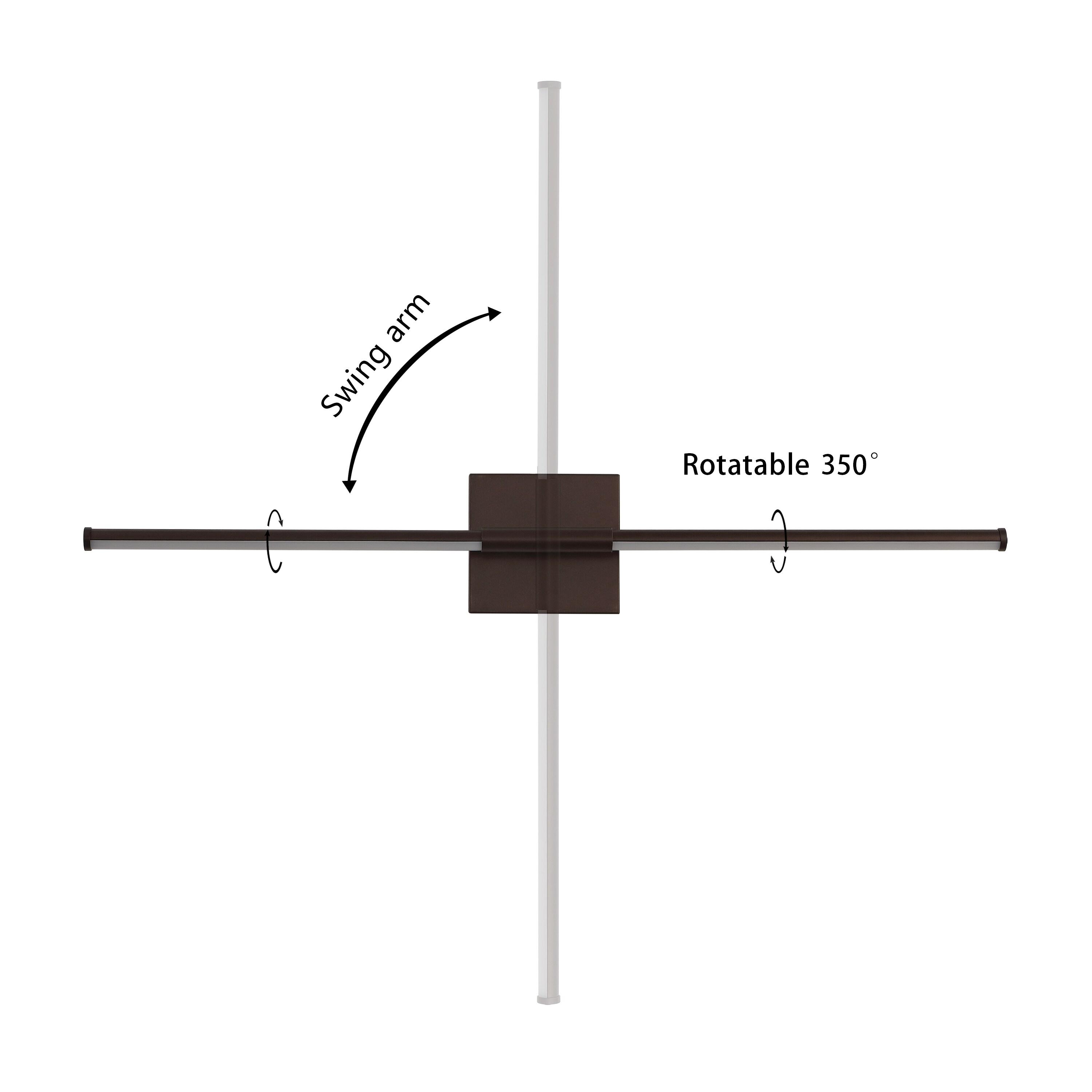 JONATHAN Y Makena 16.25" Modern Minimalist Dimmable Integrated LED Metal Wall Sconce, Oil Rubbed Bronze
