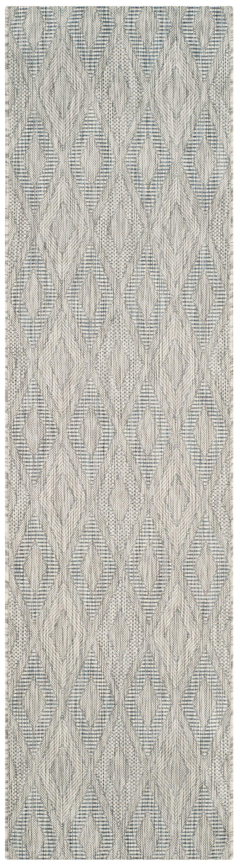 Courtyard CY8522 Power Loomed Indoor and Outdoor Runner Rug - Grey/Grey - 2'3"x20' - Safavieh