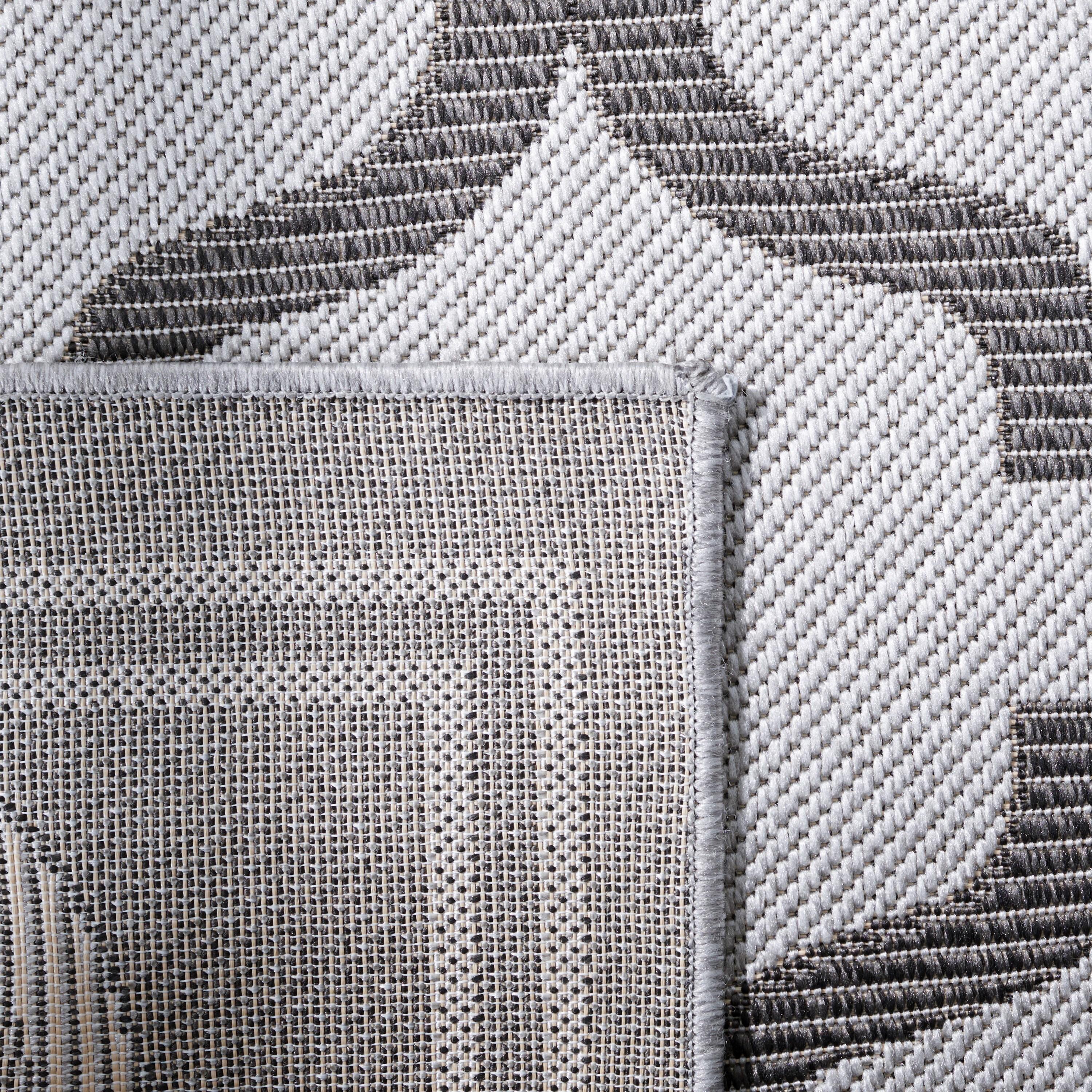 Bermuda BMU810 Power Loomed Indoor/Outdoor Machine Washable Runner Rug - Grey/Brown - 2'x8' - Safavieh