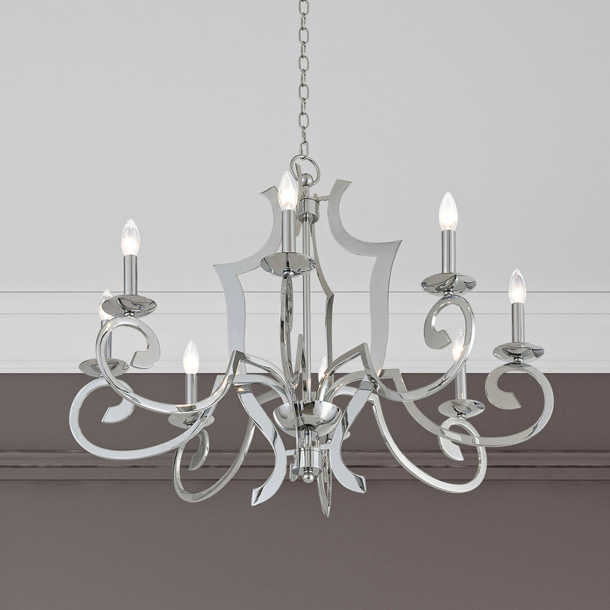 Livex Lighting Aldrich 8 - Light Chandelier in  Polished Chrome