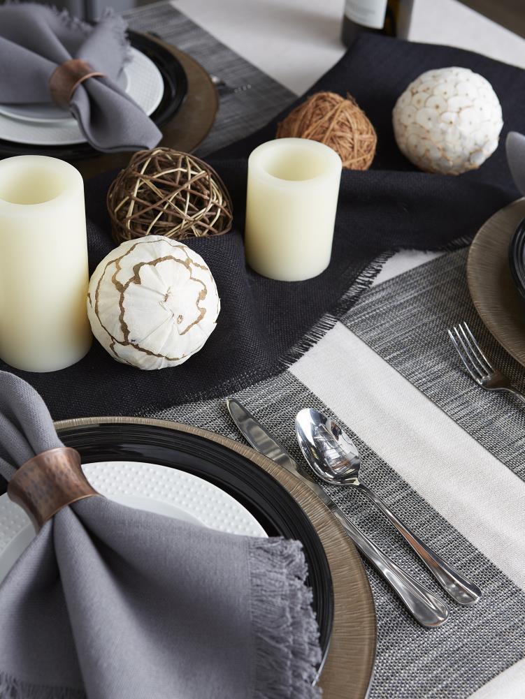 Grey Tweed PVC Placemat (Set of 6)