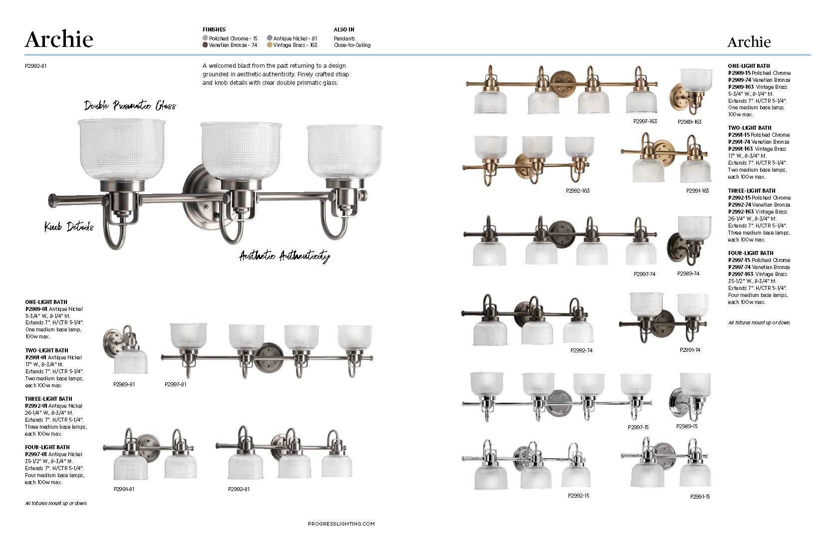 Rosser 2 Light Transparent Dimmable Vanity Light