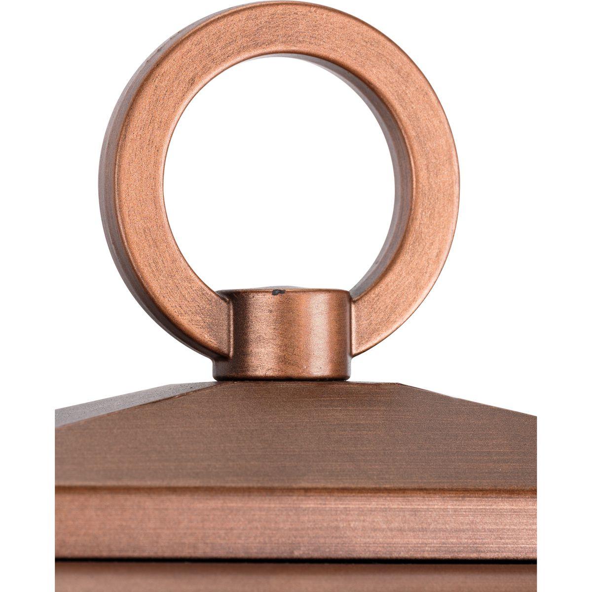Wakeford Collection One-Light Antique Copper and Clear Water Glass Transitional Style Small Outdoor Wall Lantern