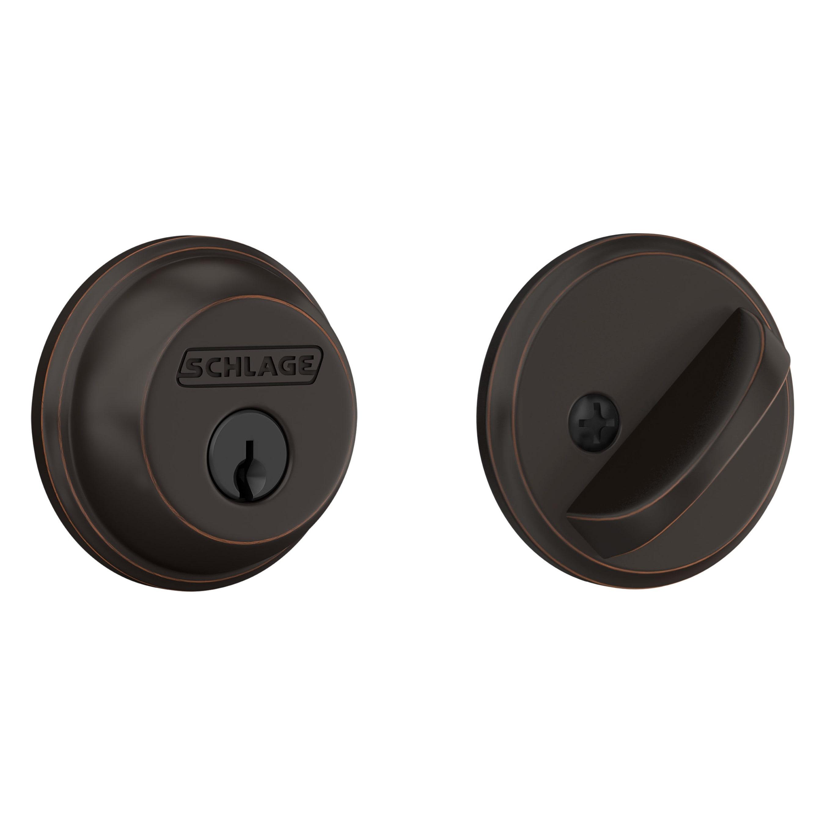 Schlage Aged Bronze Zinc Single Cylinder Deadbolt