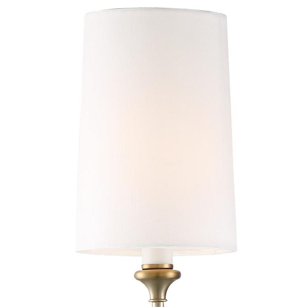 Sylvan Vibrant Gold Brass 2-Light Dimmable Sconce with Silk Shade