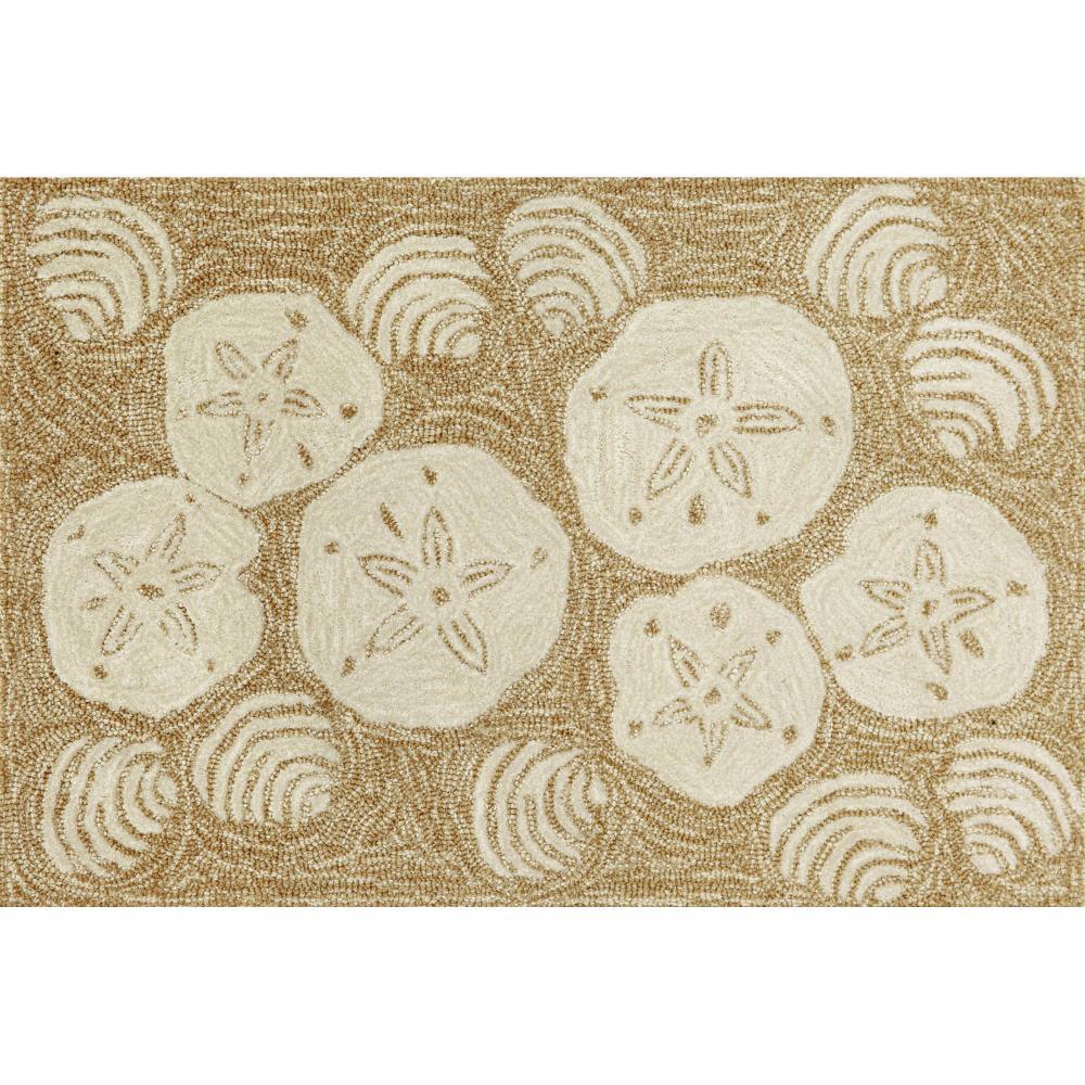 Liora Manne Frontporch Shell Toss Indoor/Outdoor Rug Natural 1'8" x 2'6"