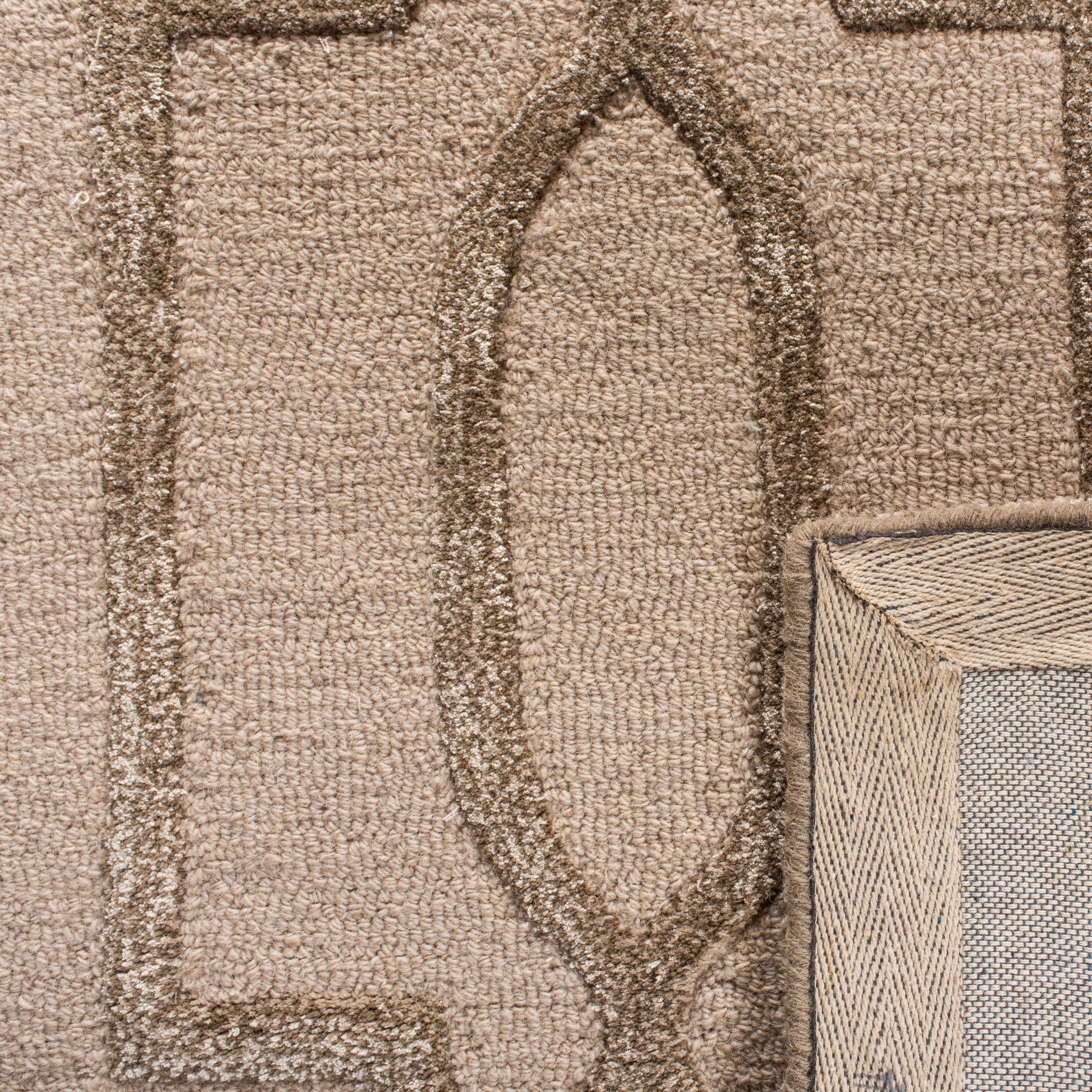 Bella BEL138 Hand Tufted Indoor Runner Rug - Sand/Brown - 2'6"x4' - Safavieh