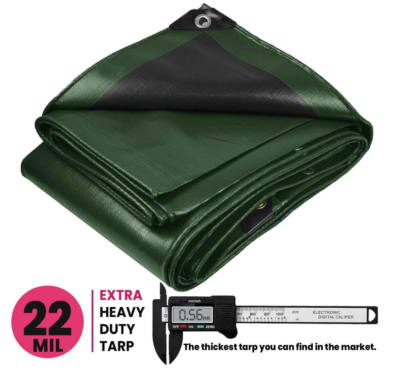 PROTARP 22 Mil Heavy Duty Polyethylene Tarp, Waterproof, UV Resistant